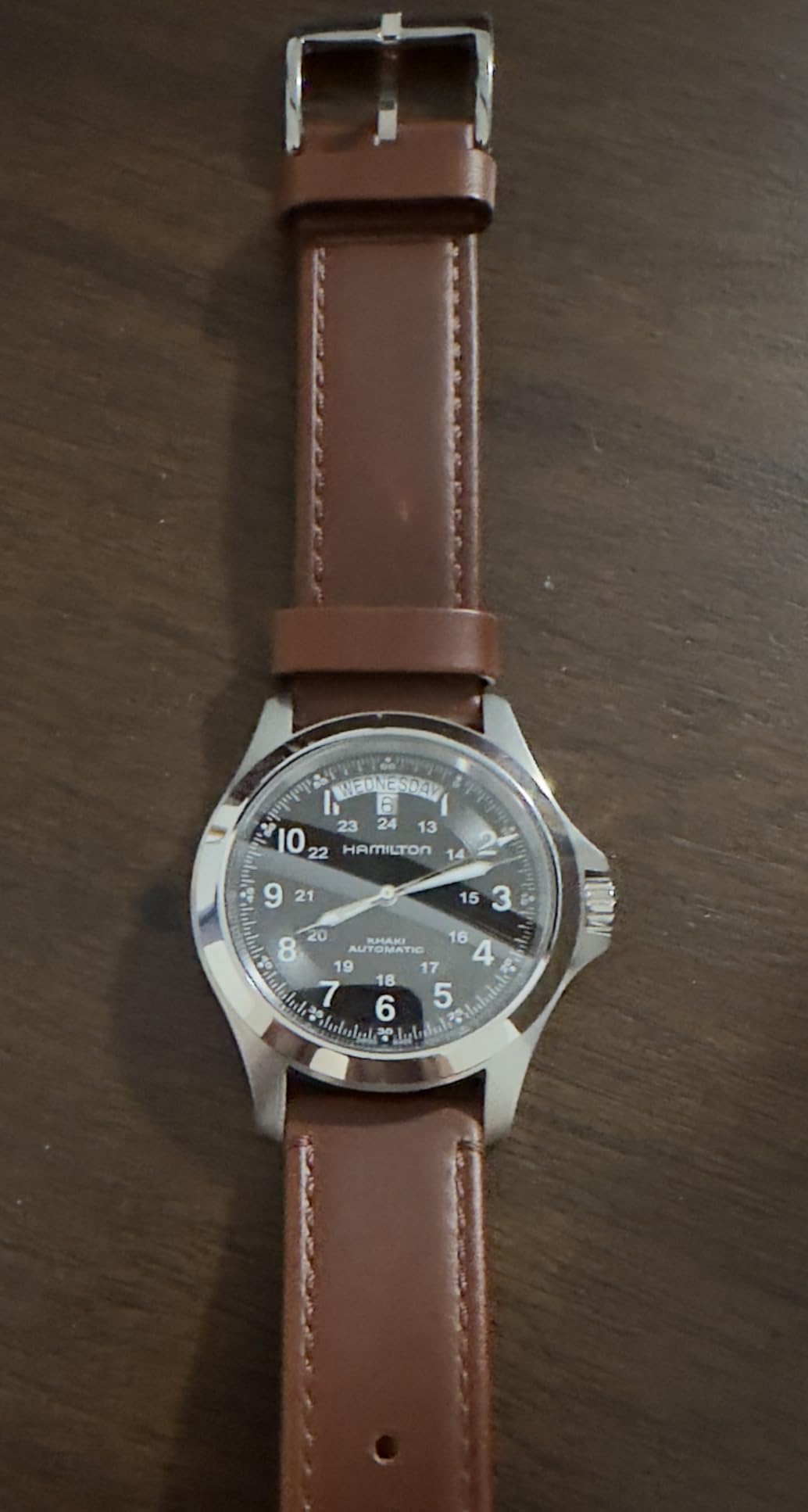 Hamilton Khaki Field King Automatic Men's Watch, 40mm Stainless Steel Case, Swiss Made, Black Dial, Sapphire Crystal, Stainless Steel Strap customer photo 1