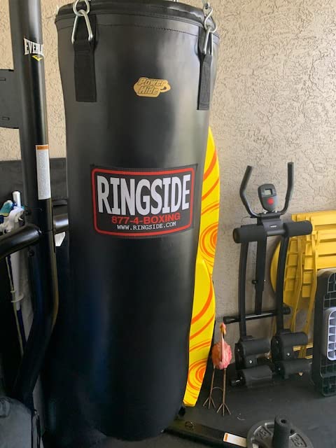 Ringside 100 lb Powerhide Heavy Bag for Boxing, MMA, Muay Thai & Kickboxing, Soft Filled Punching Bag with Foam Liner, Chain & Swivel Included, Black customer photo 2