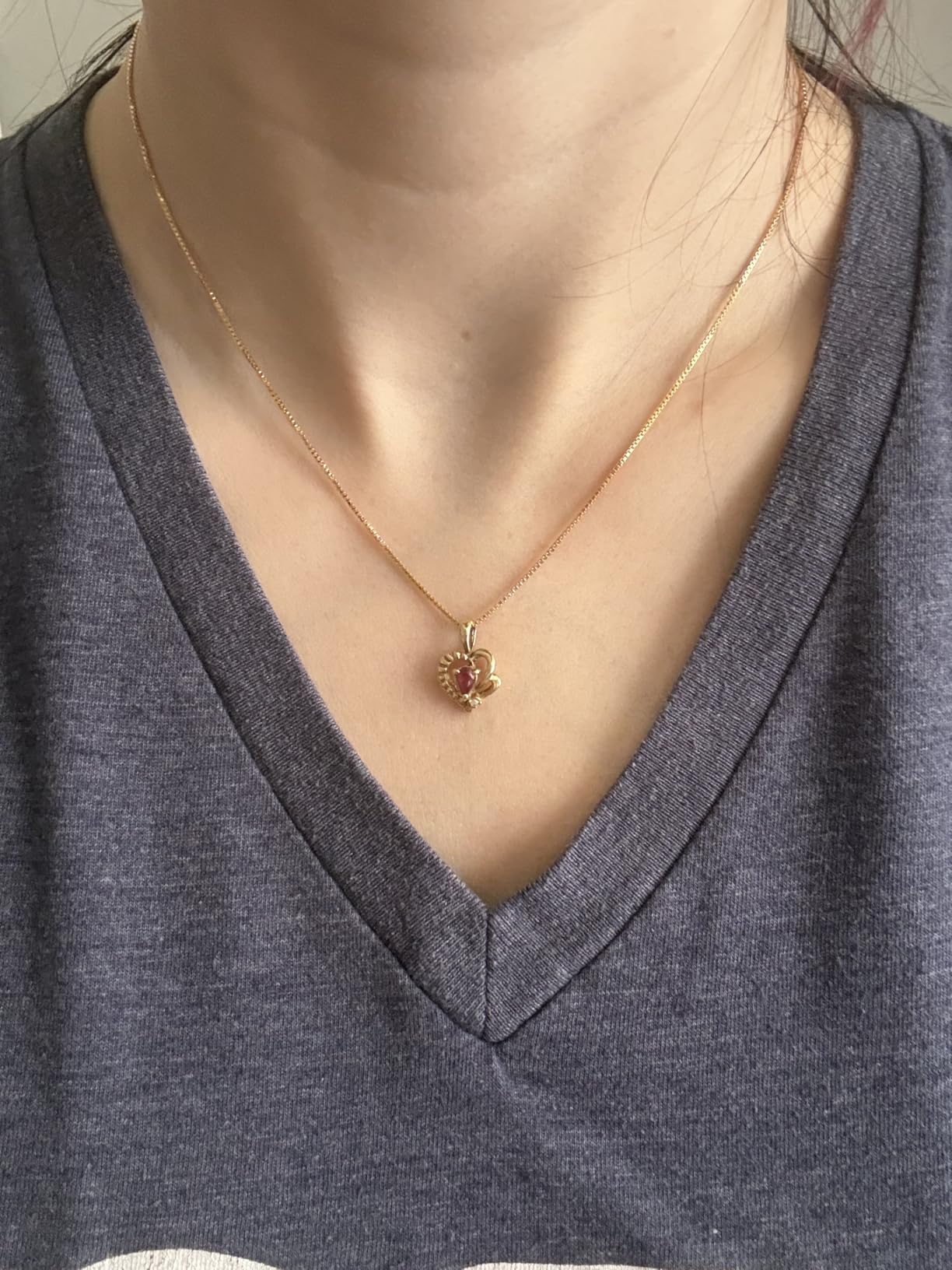 KEZEF 18K Gold Plated 925 Sterling Silver Box Chain Necklace for Women, 1mm Thin & Sturdy Italian Chain Necklace, Rose Gold & Silver Available, 15/16/18/20/22/24/30 Inch customer photo 1