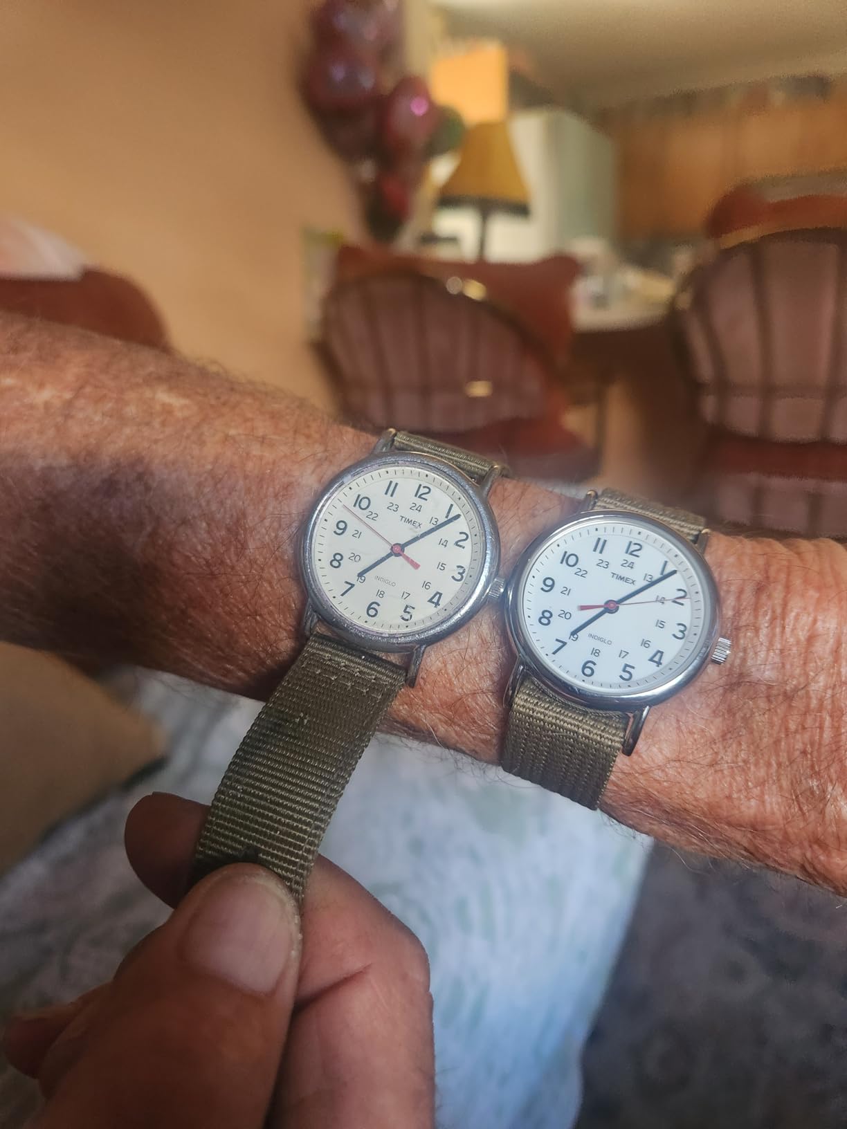 Timex Weekender 38mm Unisex Analog Watch - INDIGLO Backlight, Nylon Strap, 24 Hour Time customer photo 1
