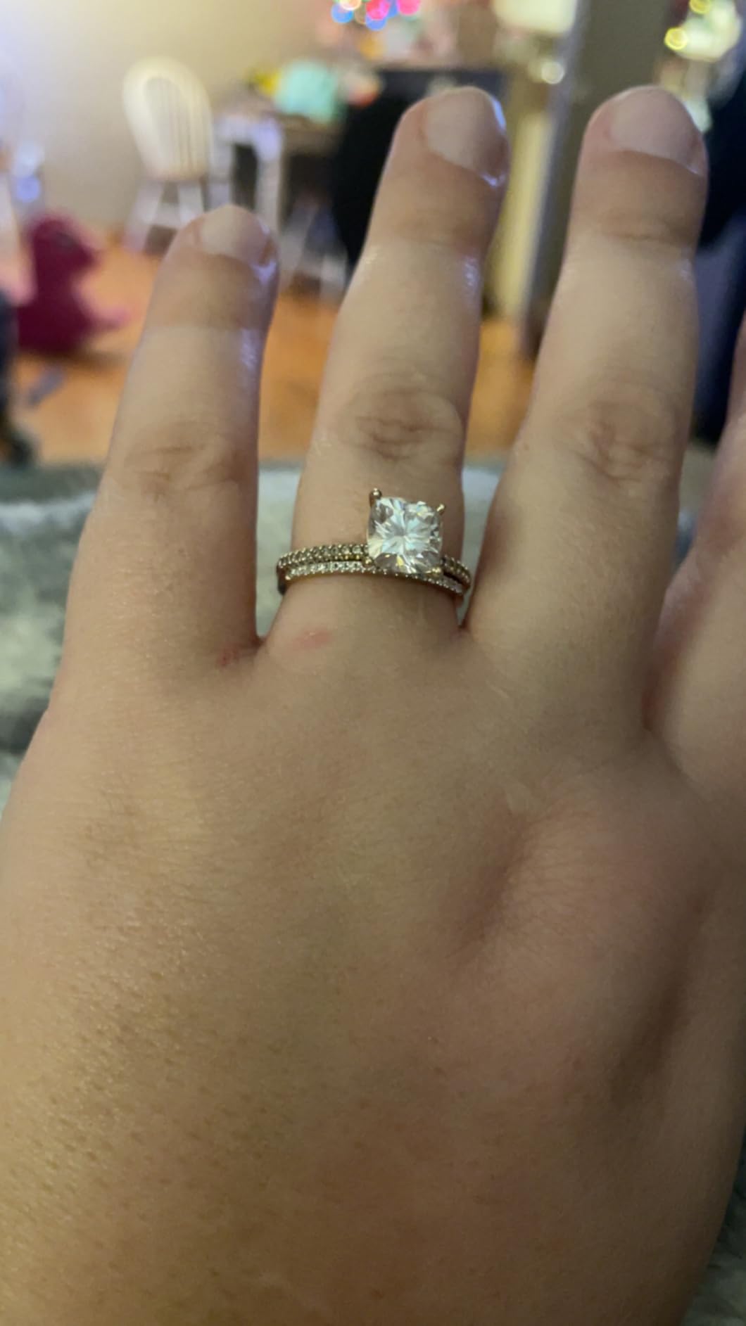 0.08 Cttw Womens Diamond Wedding Band - Real Round Natural White Diamond Minimalist Thin Stackable Ring in 10K Solid Gold customer photo 1