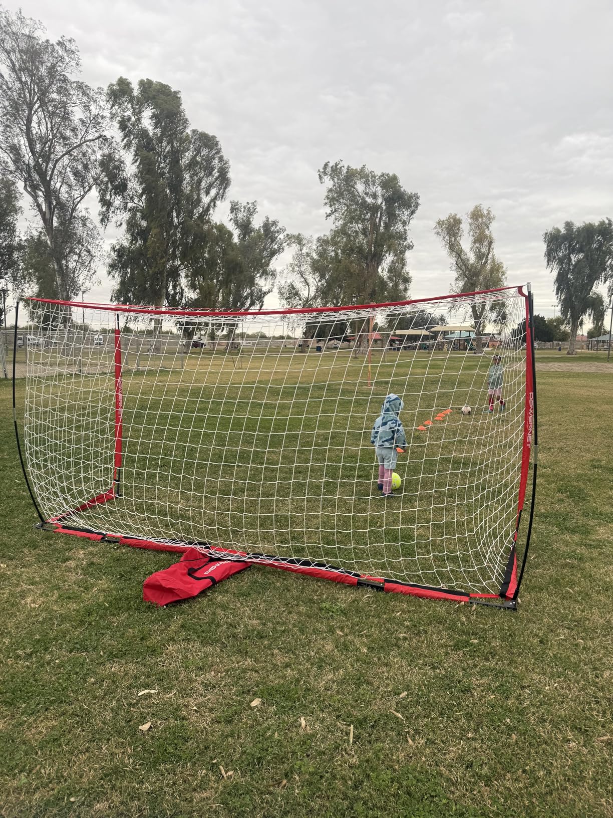 PowerNet Soccer Goal for Backyard, 3Mx2M / 6x4 / 8x4 / 12x6 / 14x7 /18.5x6.5 / 21x7 / 24 x 8 Portable Soccer Net, Sports & Outdoors Training Equipment, Quick Setup 1 Goal & Zipper Storage Bag customer photo 2