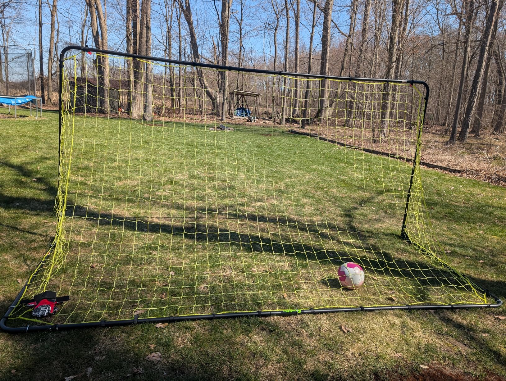 Franklin Sports Competition Soccer Goals - Backyard Portable Steel Soccer Goals - Adult + Youth Soccer Goal with Net + Ground Stakes Included - Multiple Sizes + Colors customer photo 1
