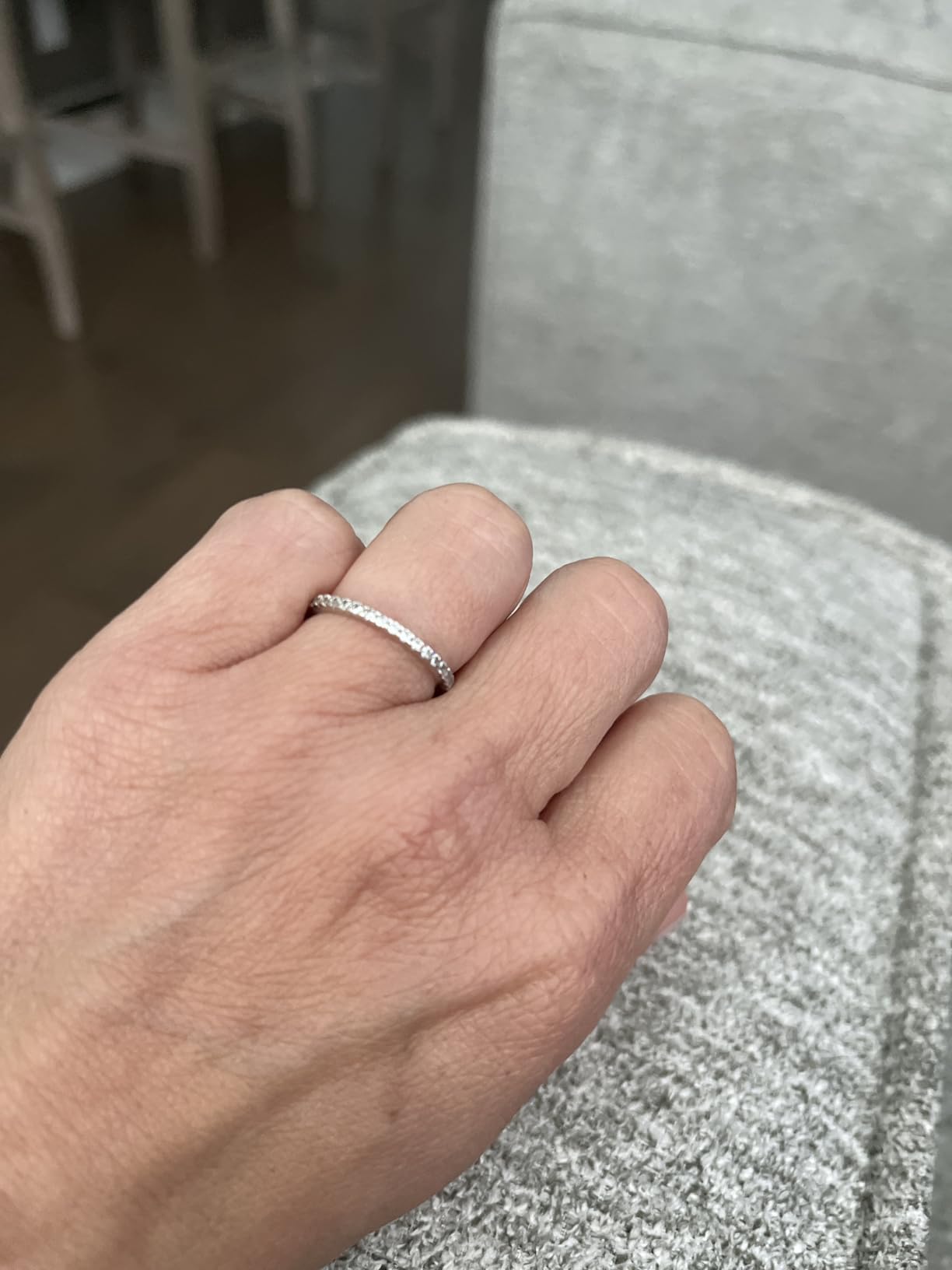 PAVOI Gold Plated Solid 925 Sterling Silver CZ Simulated Diamond Stackable Ring Eternity Bands for Women customer photo 2