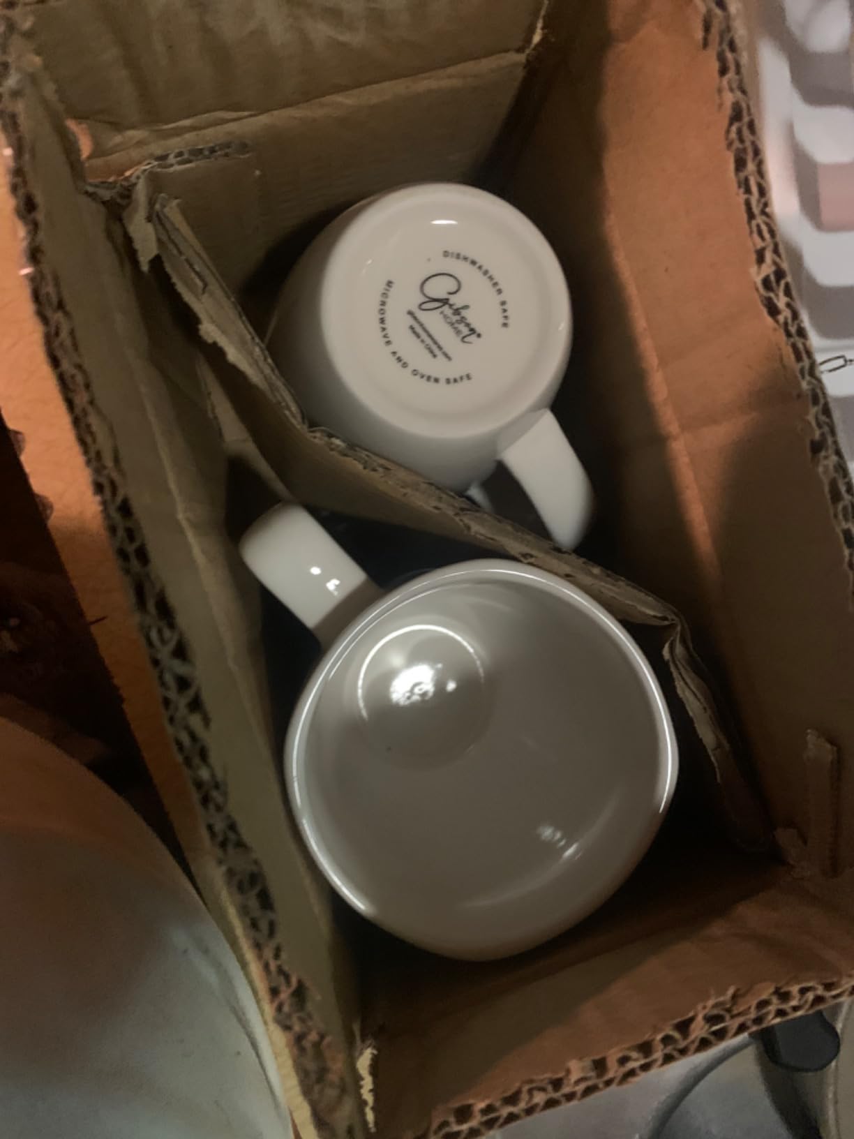 Gibson Home Amelia Court Porcelain Chip and Scratch Resistant Dinnerware Set, Service for 4 (12pcs), White (Soft Square) customer photo 2