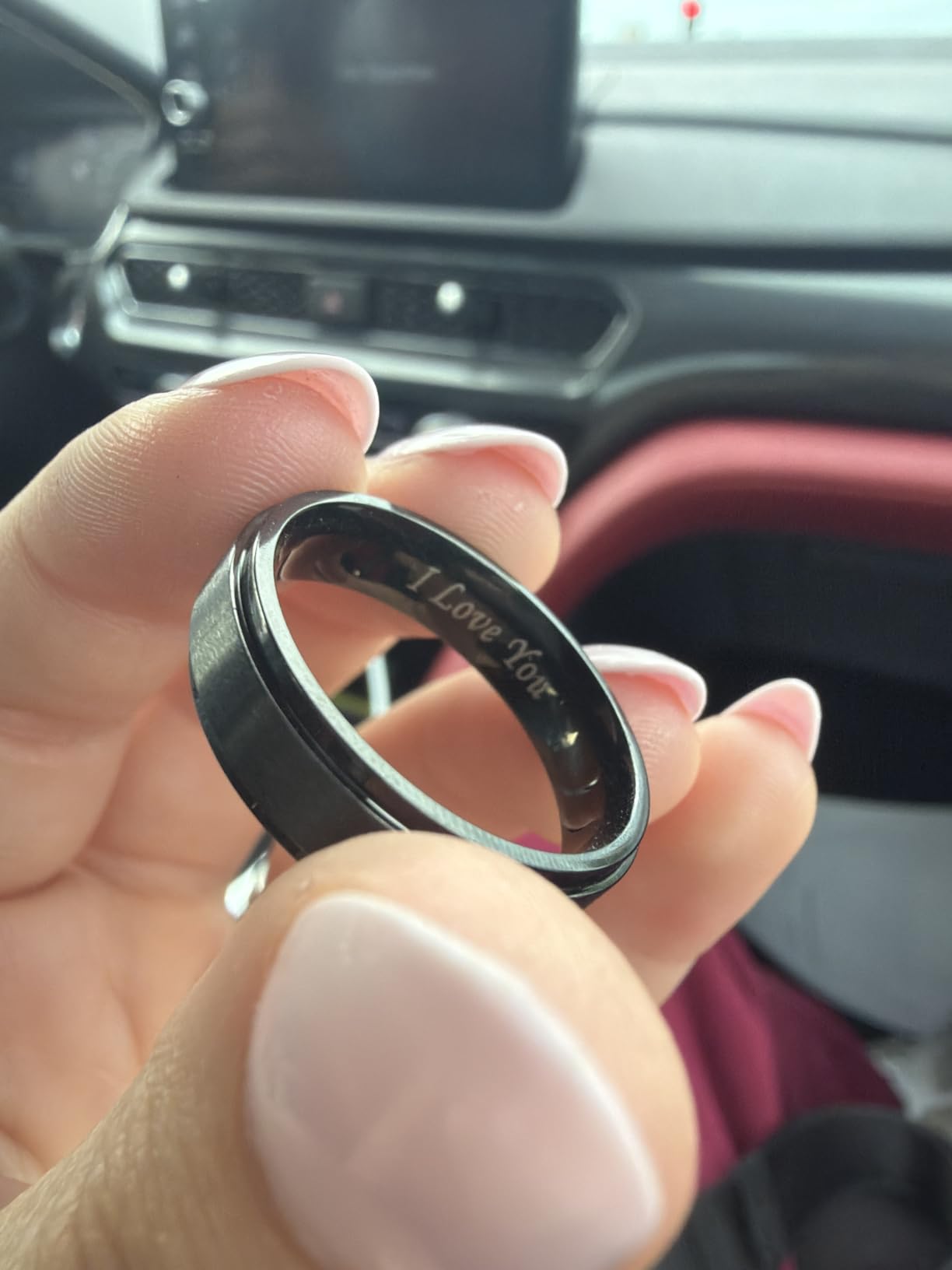 King Will 316L Stainless Steel Wedding Ring for Men Women, 2mm-8mm Width Black/Silver/Gold Wedding Band Laser I Love You Multi Style, Comfort Fit Size 4-16 customer photo 1