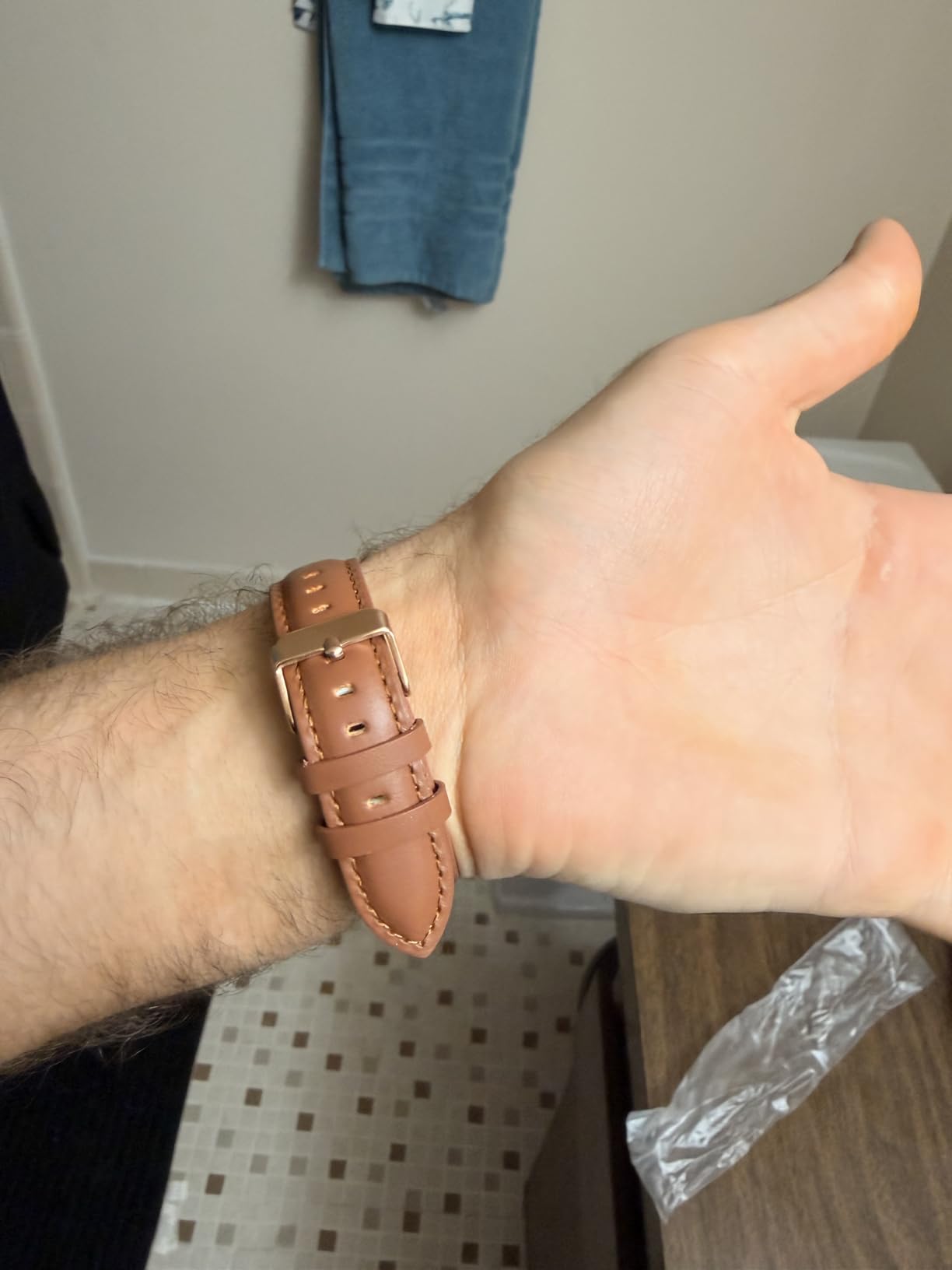Infantry MDC Mens Minimalist Watch - 6.5mm Ultra Thin Business Casual Wrist Watches for Men, Big Face Analog Quartz Watch with Brown Leather Band customer photo 2