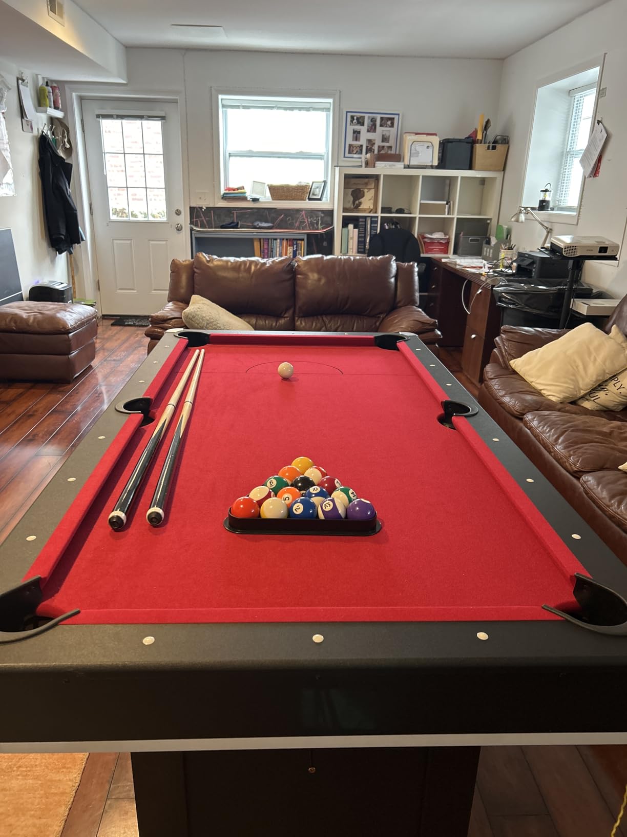 Hathaway Spartan 6 Ft Pool Table, with Ping Pong Multi Game Combo Tables for Family Recreation Game Rooms - Includes Billiard Balls, Cues, Paddles, Brush & More customer photo 2