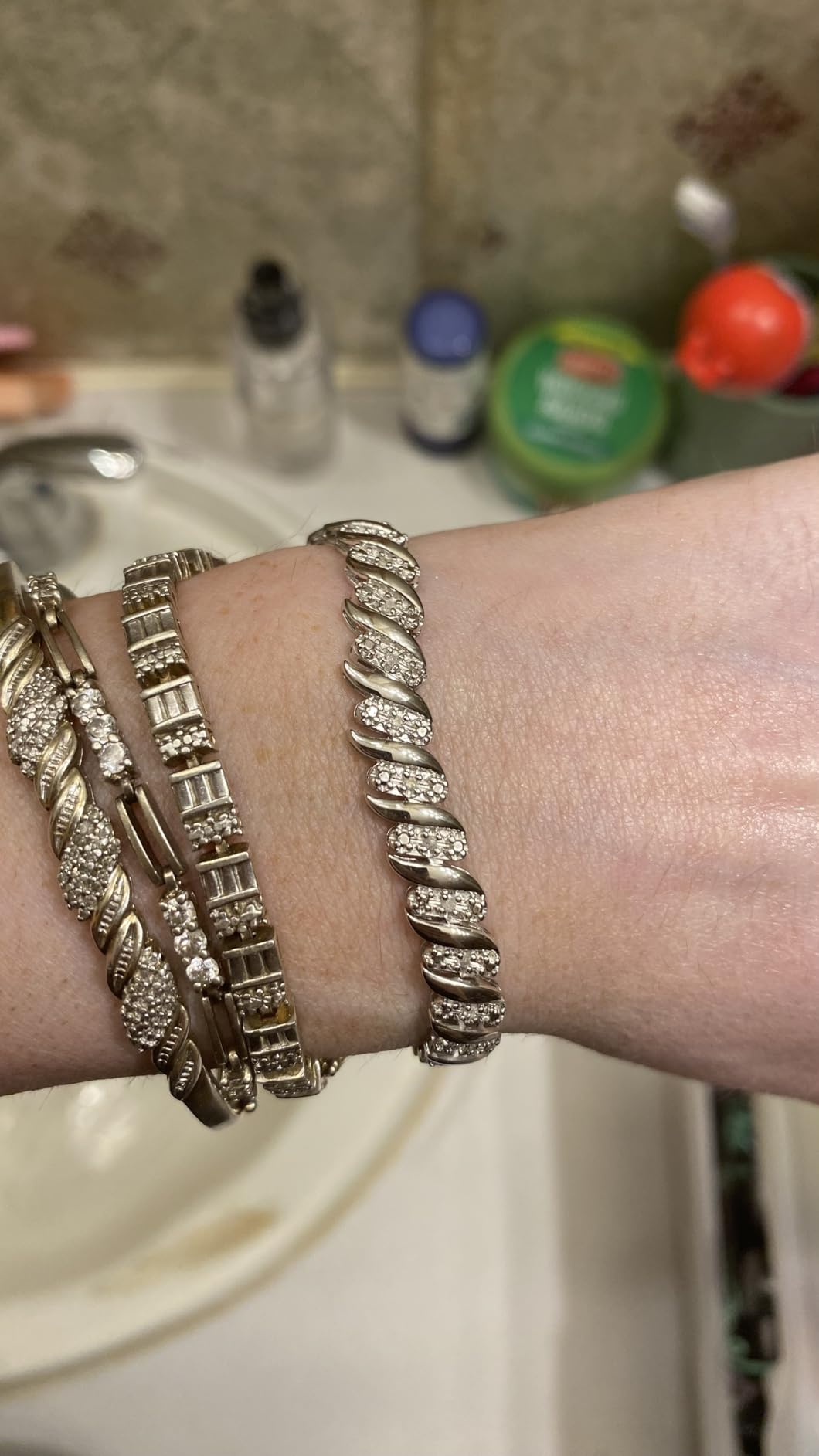 NATIAL DRAKE 1/4 Cttw Wave Link Diamond Tennis Bracelet for Women in 925 Sterling Silver Color I-J/Clarity I2-I3 customer photo 2