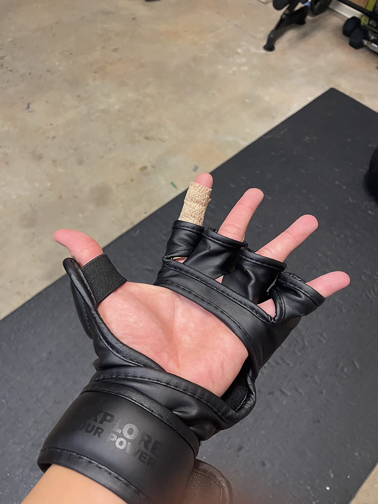 LIBERLUPUS MMA Gloves Sparring for Men - Open Palm Training Gloves for Grappling, Kickboxing, Muay Thai, Youth Self-Defense, Heavy Bag Workouts customer photo 2