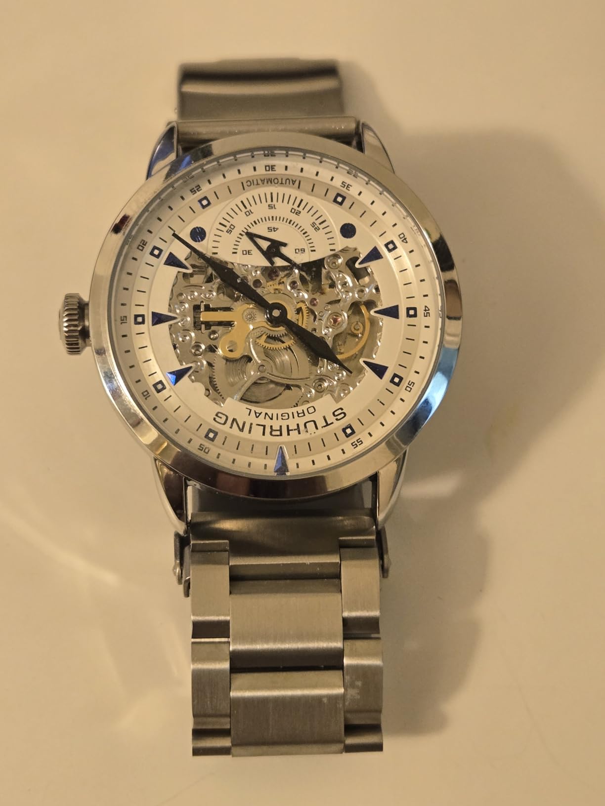 Men's Skeleton Automatic Dress Watch with Alligator Embossed Leather Strap customer photo 1