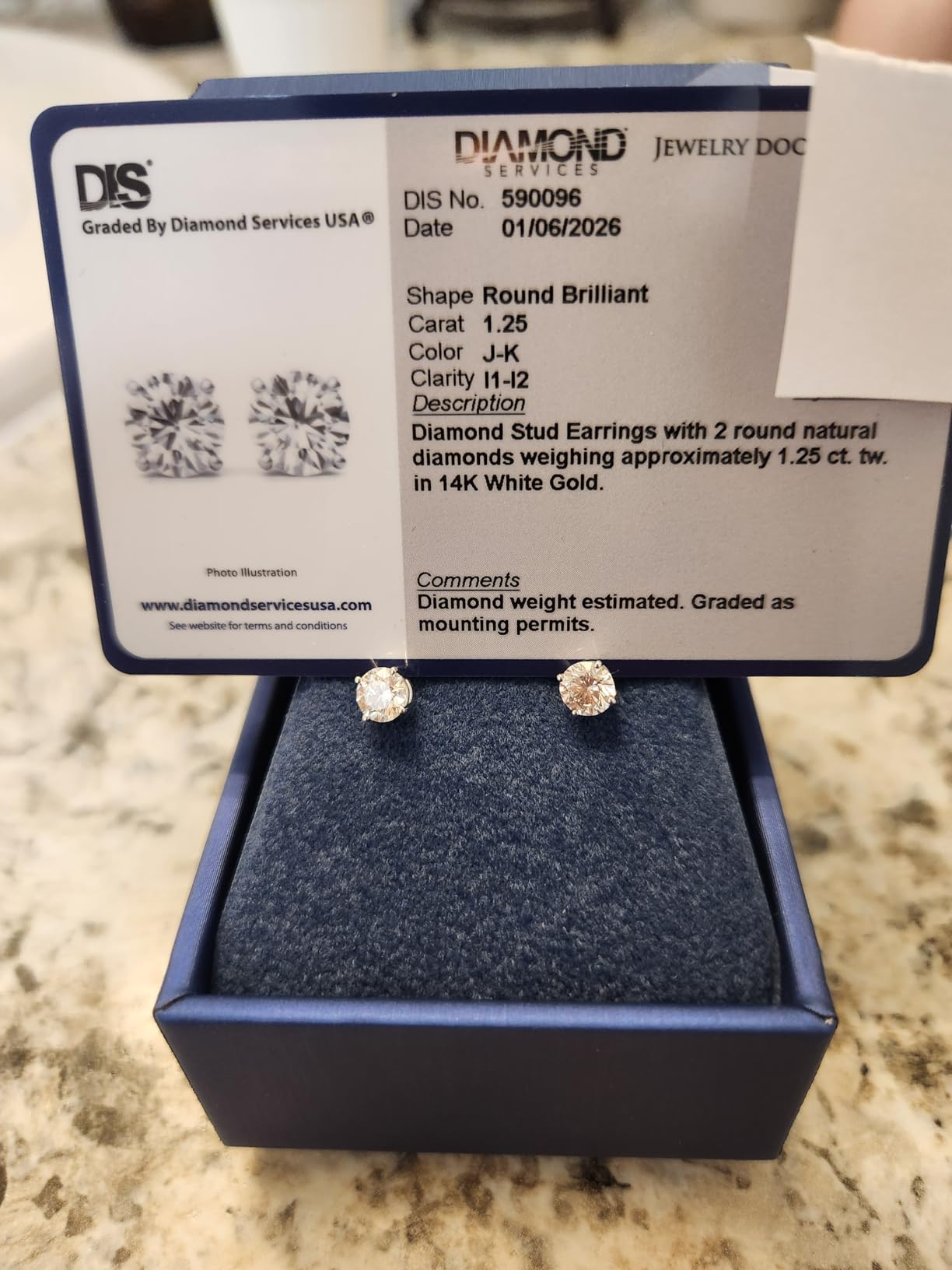 0.20-2.00 cttw Certified NATURAL Diamond Stud Earrings for Women 14 Karat Gold Earrings 4 Prong Setting with Screw Back Studs Fine Jewelry customer photo 1