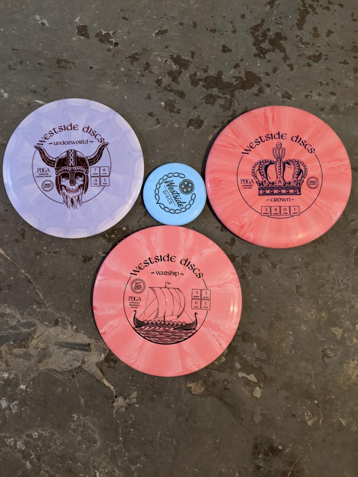 Westside Discs Origio Burst 5-Disc Golf Starter Set - Beginner Disc Golf Accessories for Men - 2X Drivers, 1x Fairway Driver, Midrange & Putter - Mini Marker Included - Colors Will Vary customer photo 1