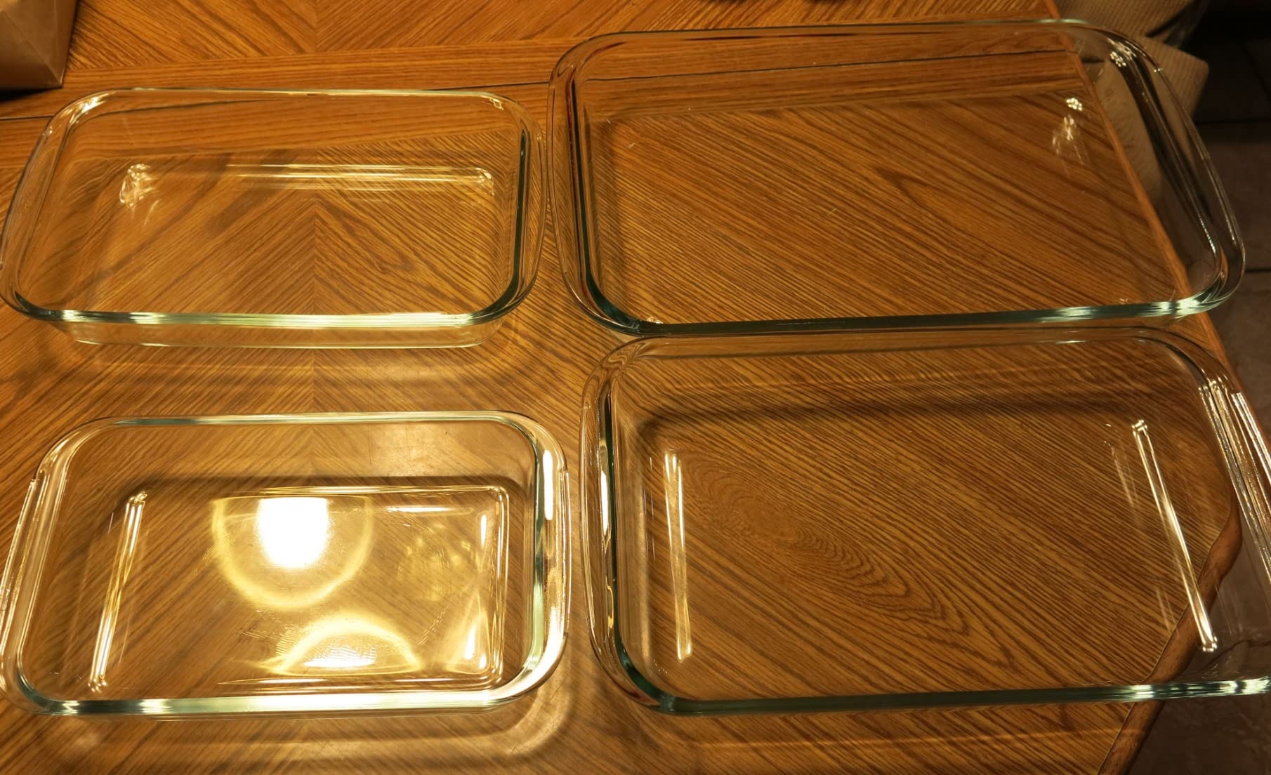 8-Piece Deep Glass Baking Dish Set with Plastic lids, Rectangular Glass Bakeware Set with Lids, Baking Pans for Lasagna, Leftovers, Cooking, Freezer-to-Oven and Dishwasher, Gray customer photo 1