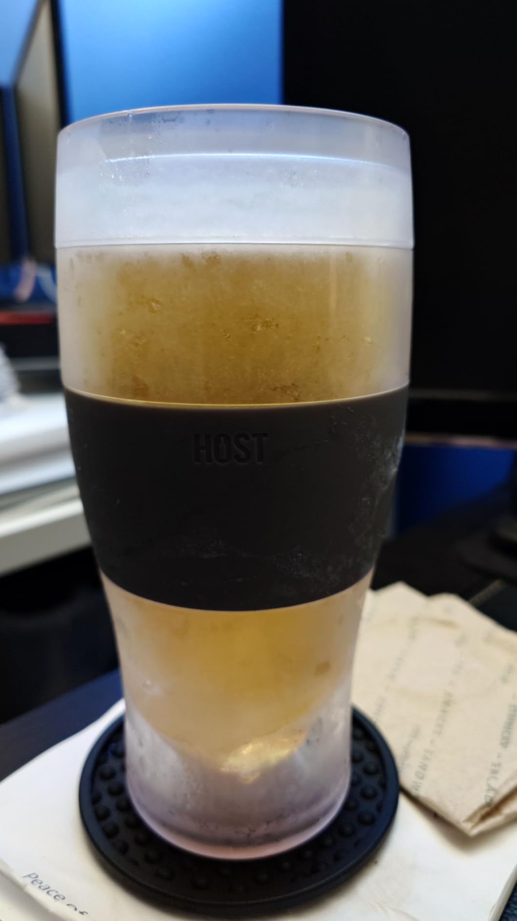 Host FREEZE Beer Glasses, Frozen Beer Mugs, Freezable Pint Glass Set, Insulated Pint Glass to Keep Your Drinks Cold, Double Walled Insulated Glasses, Tumbler for Iced Coffee, 16oz, Set of 2, Black customer photo 1