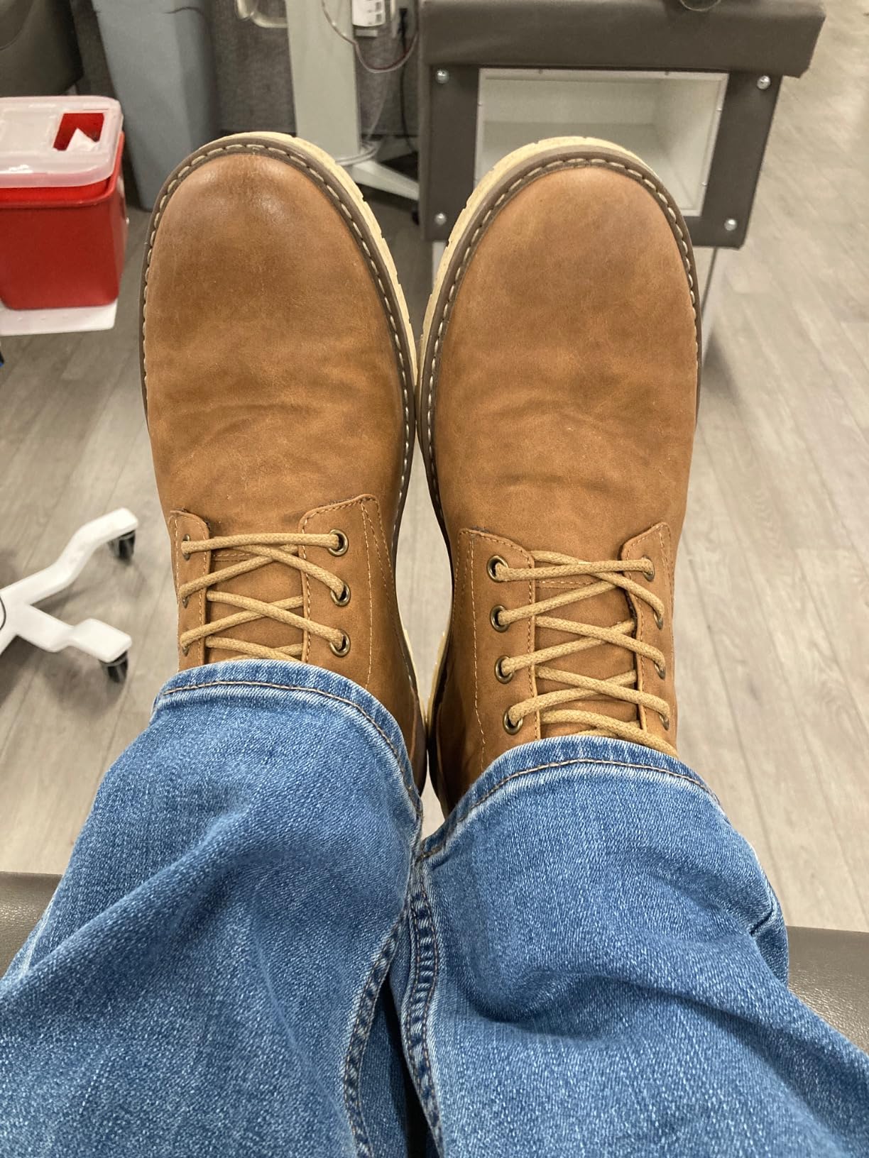 Vostey Men's Hiking Boots Motorcycle Casual Chukka Boots for Men customer photo 2