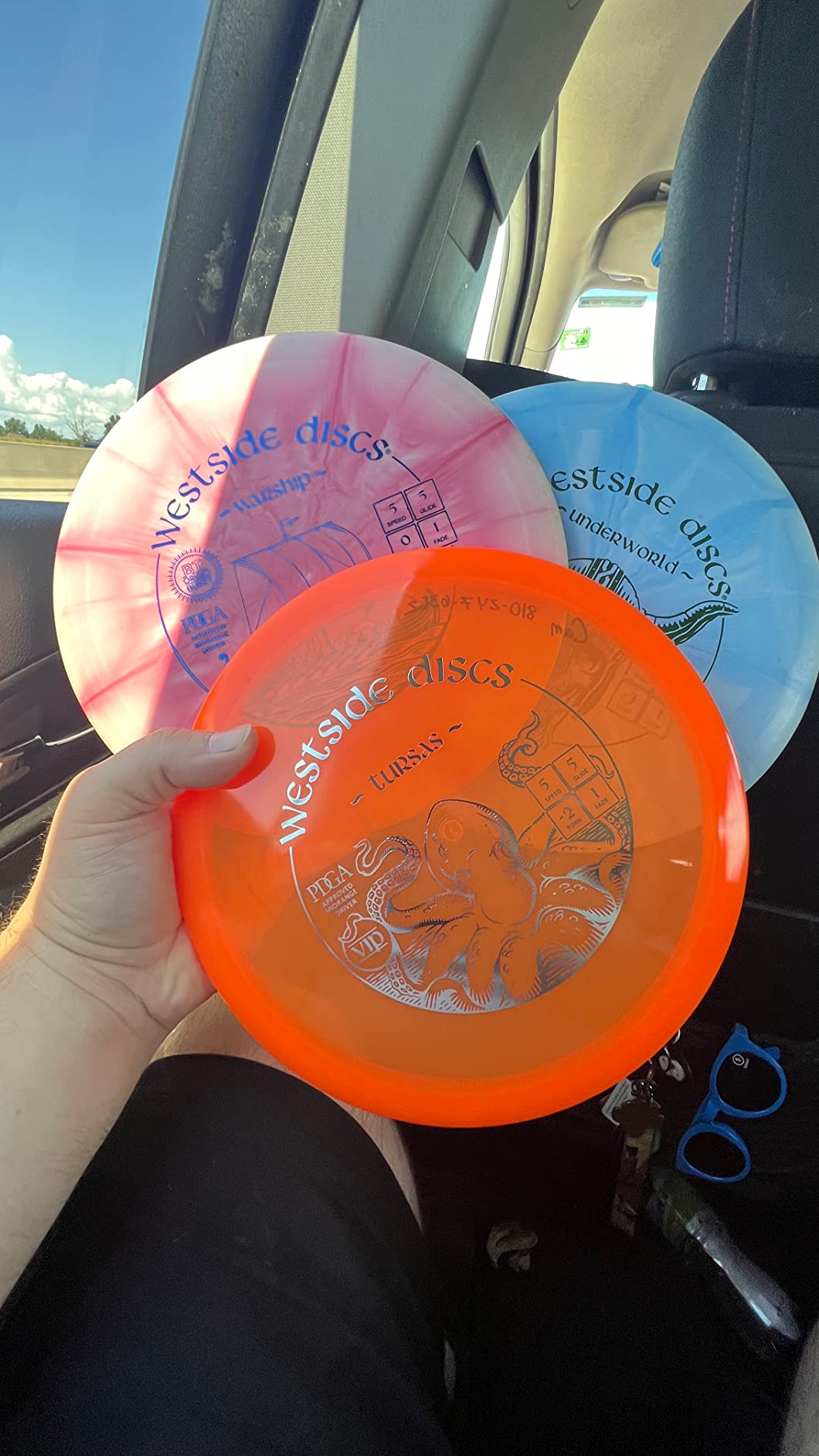 Westside Discs Origio Burst Warship Disc Golf Midrange | Stable Disc Golf Mid Range | Grippy, Base Plastic w/Color Burst | Mid Range Disc Golf Disc | Beginner Disc Golf Frisbee customer photo 1