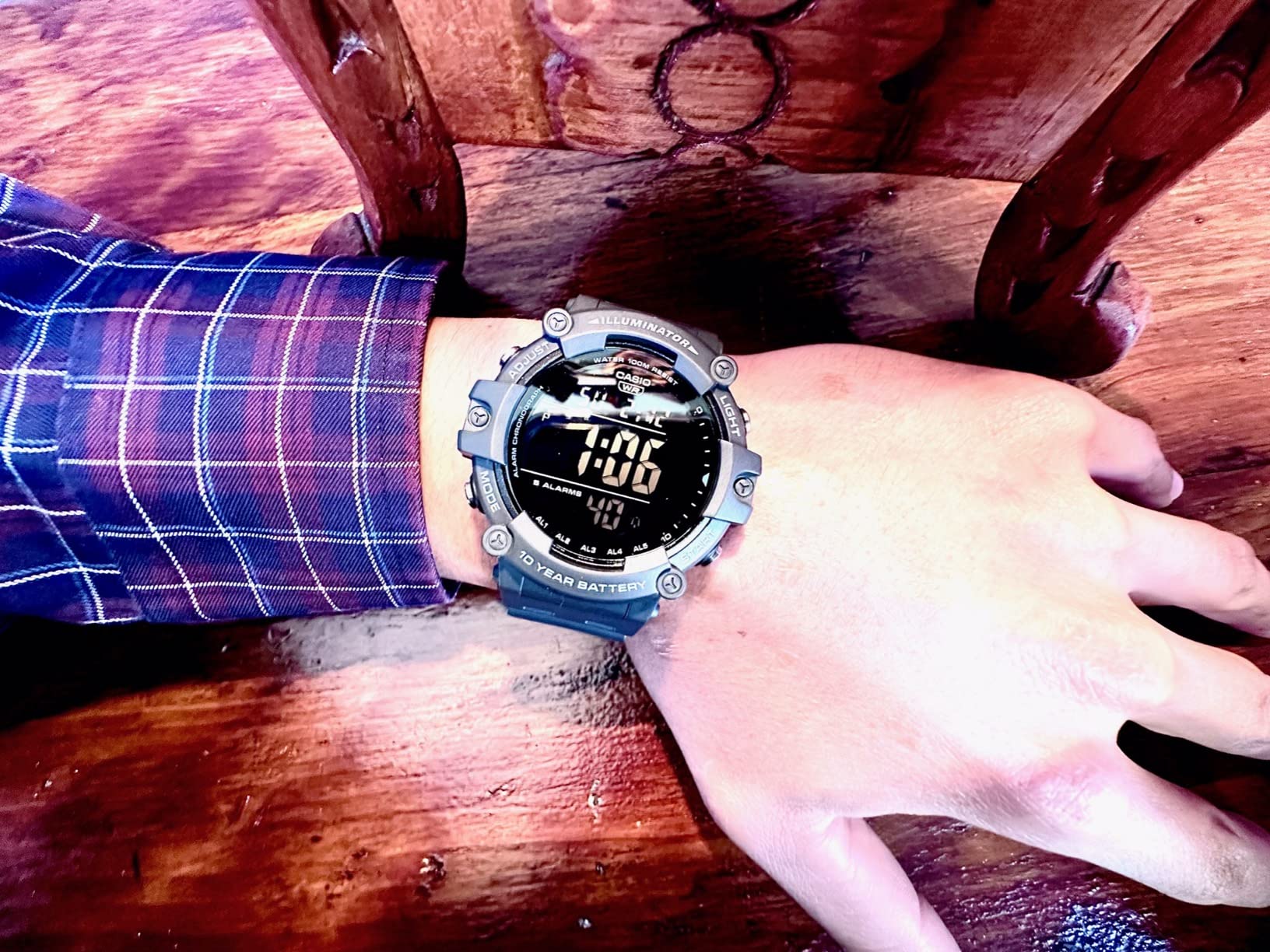 Casio Illuminator AE1500WH Series Men's Digital Watch, 10-Year Battery customer photo 2