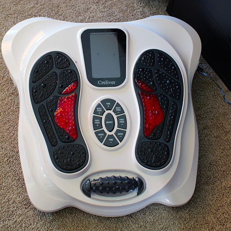 Creliver EMS & TENS Foot Nerve Muscle Massager, Electric Foot Stimulator Improves Circulation, Feet Legs Circulation Machine Relieves Body Pains, Neuropathy customer photo 2