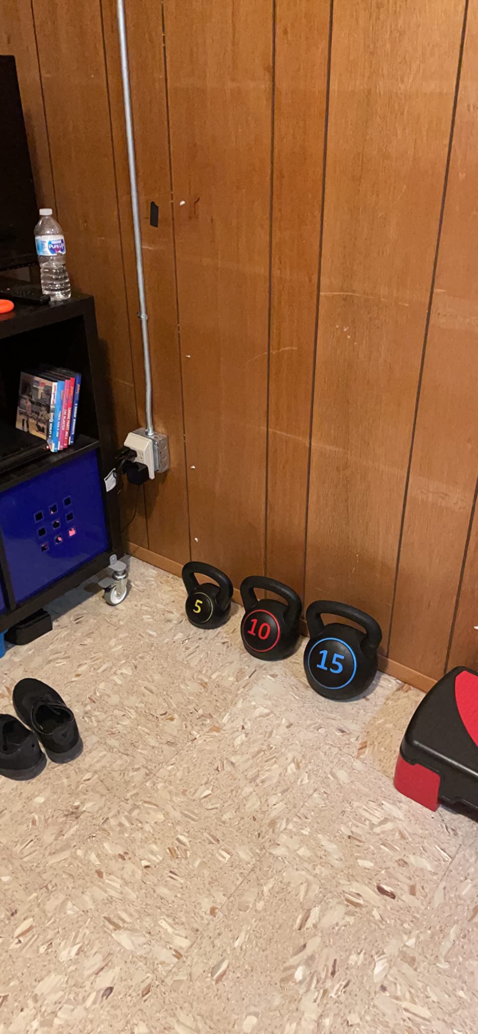 BalanceFrom Vinyl Kettlebell Set, Cement-Filled Strength Training Weights with Ergonomic Grip and Color Coding customer photo 1
