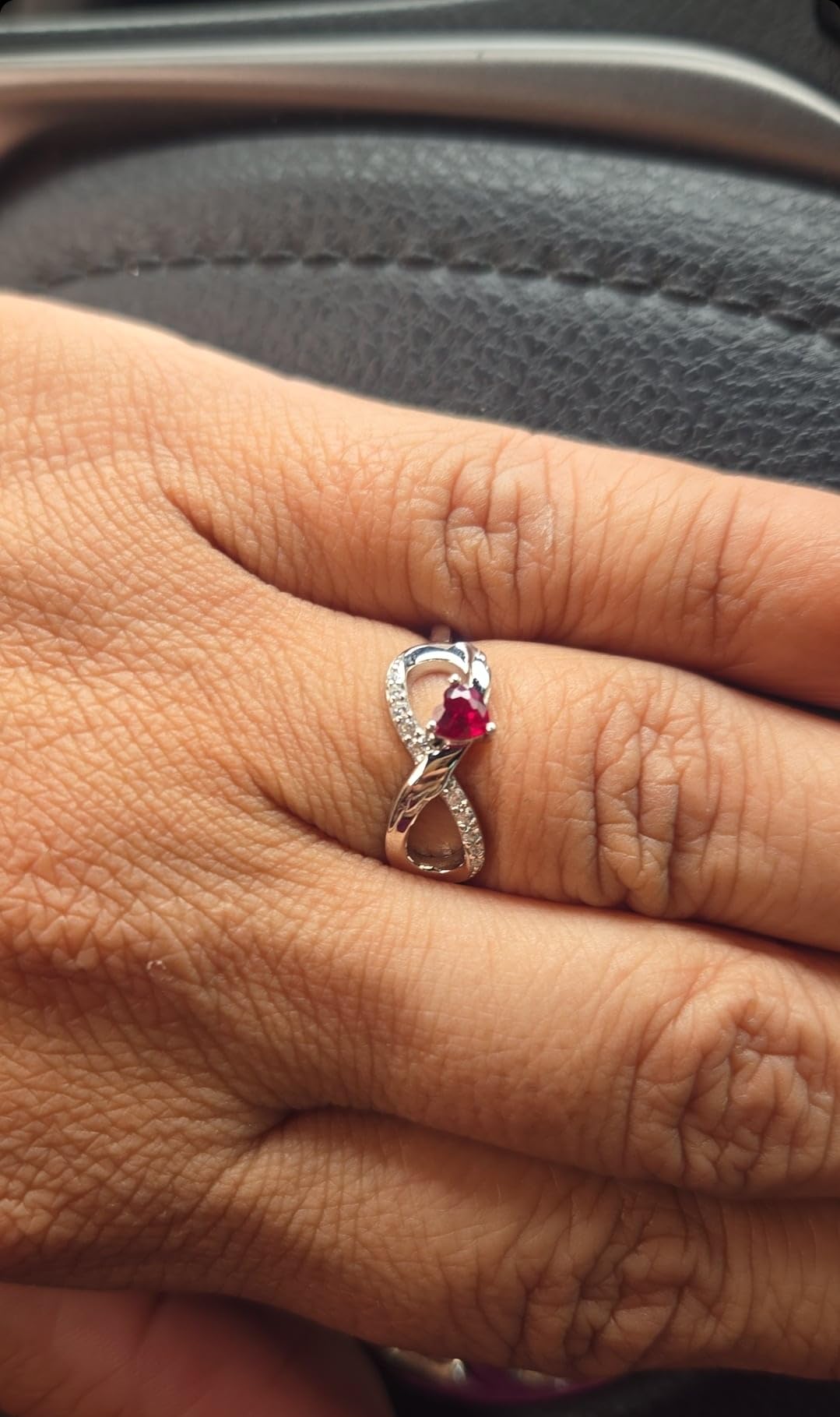 STARCHENIE Infinity Promise Ring 925 Sterling Silver Angel Wings Heart Ring for Women Size 5-10 customer photo 1