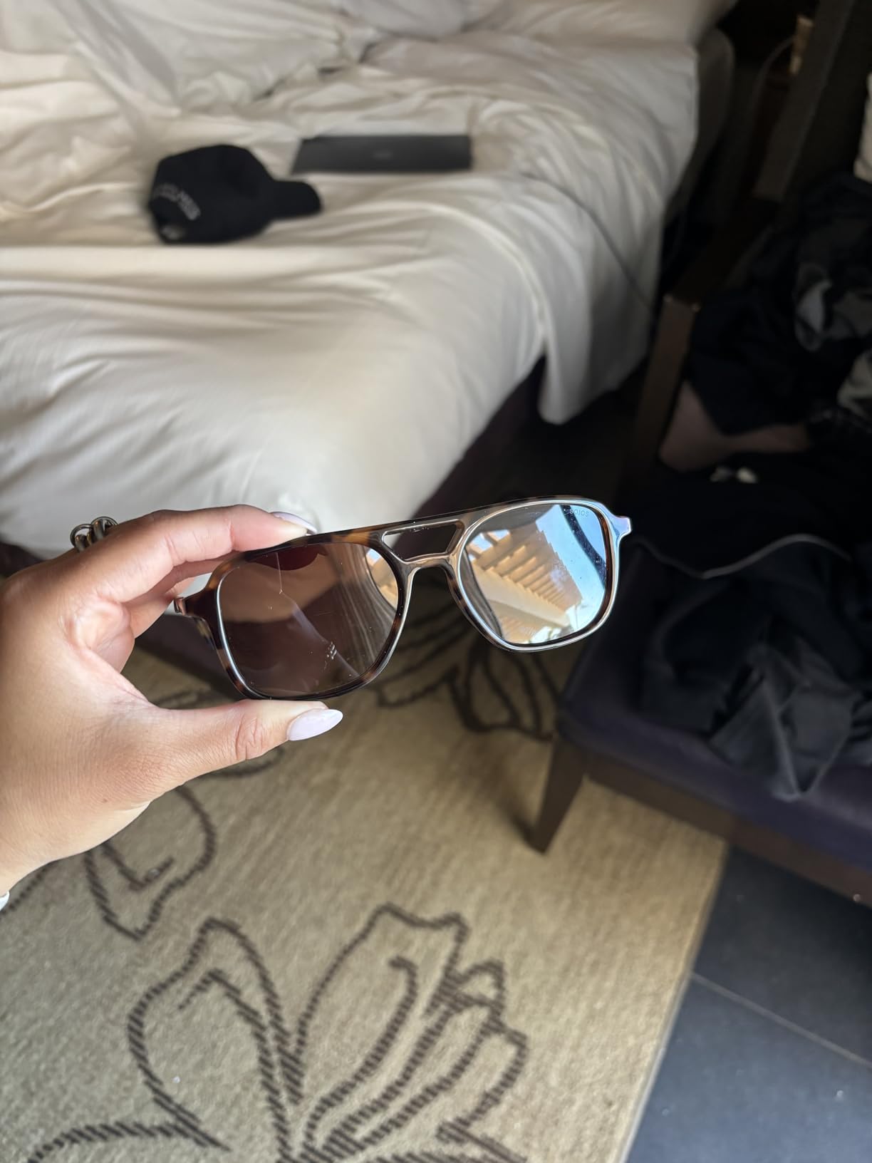 Retro Aviator Sunglasses for Women Men, Trendy Rectangle Womens Mens Shades Sun Glasses SJ2202 customer photo 2