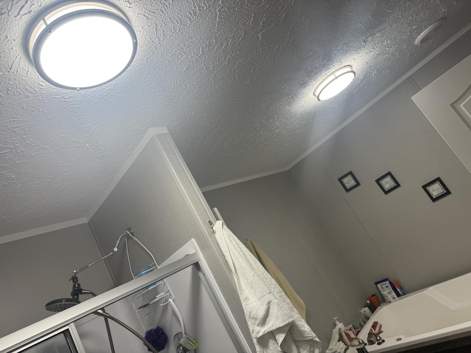 2-Pack 36W LED Ceiling Light Fixture (450W Equiv), 12IN Modern Flush Mount Ceiling Lights, Dimmable Ceiling Lamps Super Bright 3200LM, 3000K/4000K/5000K Adjustable for Bedroom Kitchen Bathroom Hallway customer photo 2
