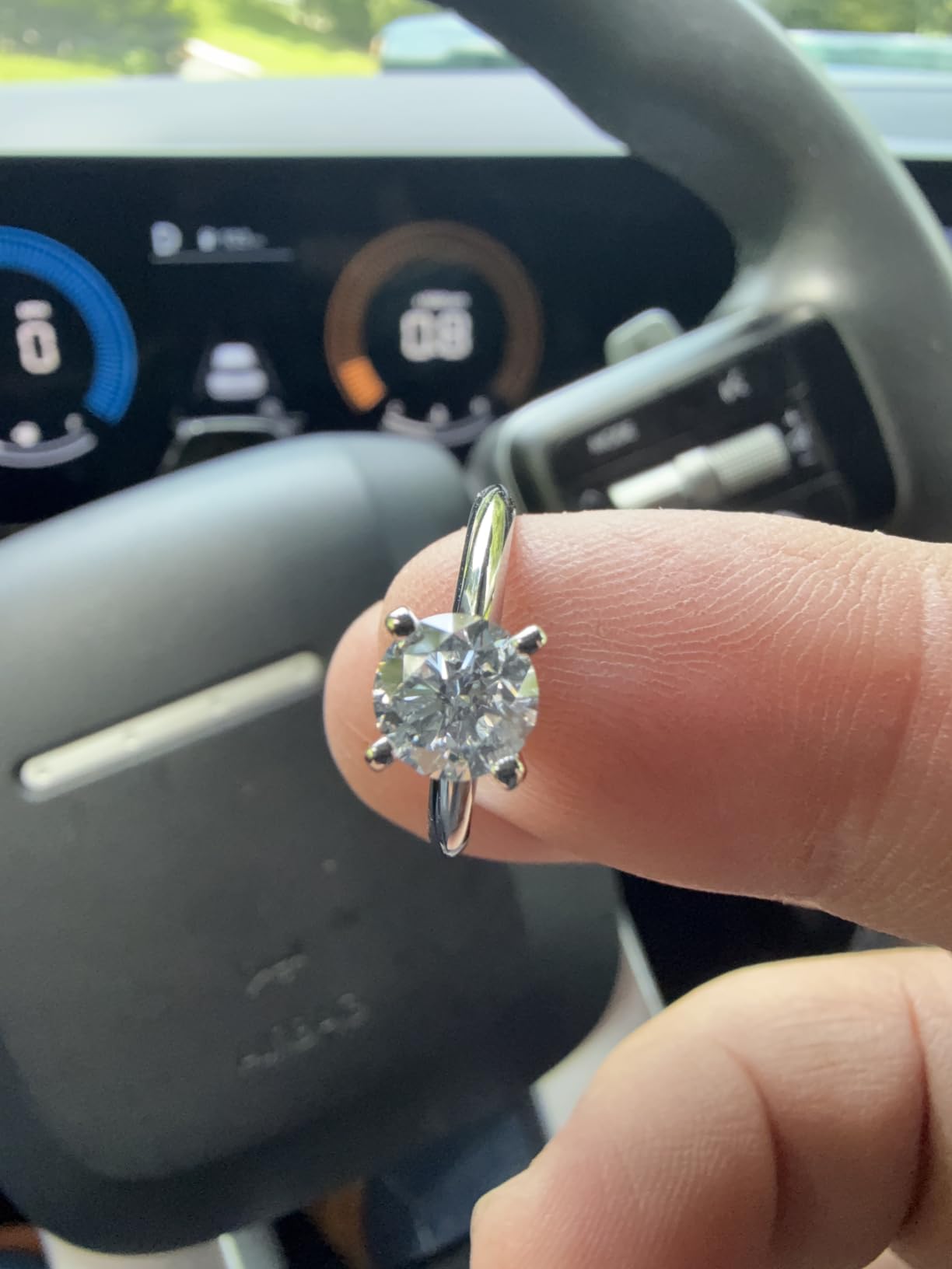 1 to 10 Carat 14K White Gold IGI Certified Lab Grown Diamond Engagement Ring, Round Cut Solitaire, 4-Prong Setting (E-F Color VS2-SI1 Clarity) customer photo 1