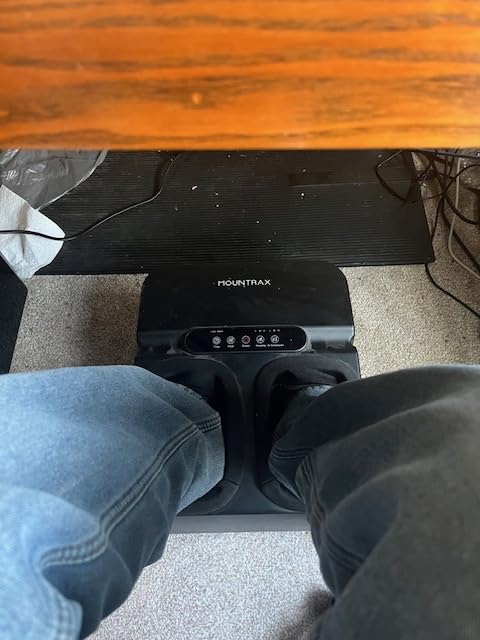 MOUNTRAX Foot Massager with Heat, Deep Shiatsu Foot Massage Machine with Air Compression, 3 Heating Levels, Adjustable Intensity & Timer, Fits Up to Men's Size 12, Foot Massager for Home & Office customer photo 1