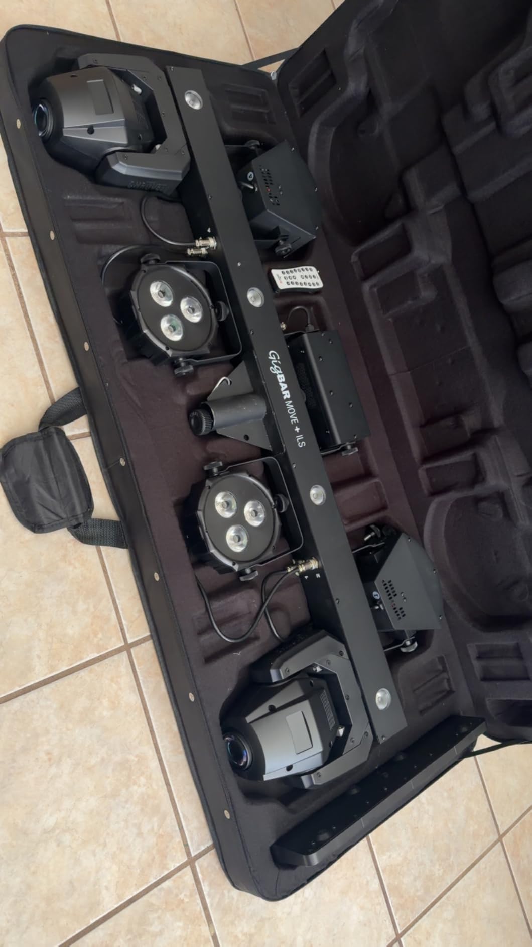 CHAUVET DJ GigBAR Move+ ILS 5-In-1 Lighting System | Moving Heads, Derbies, Washes, Laser & Strobe on One Bar | ILS Compatible | RF Remote, Tripod & Carry Bags Included customer photo 1