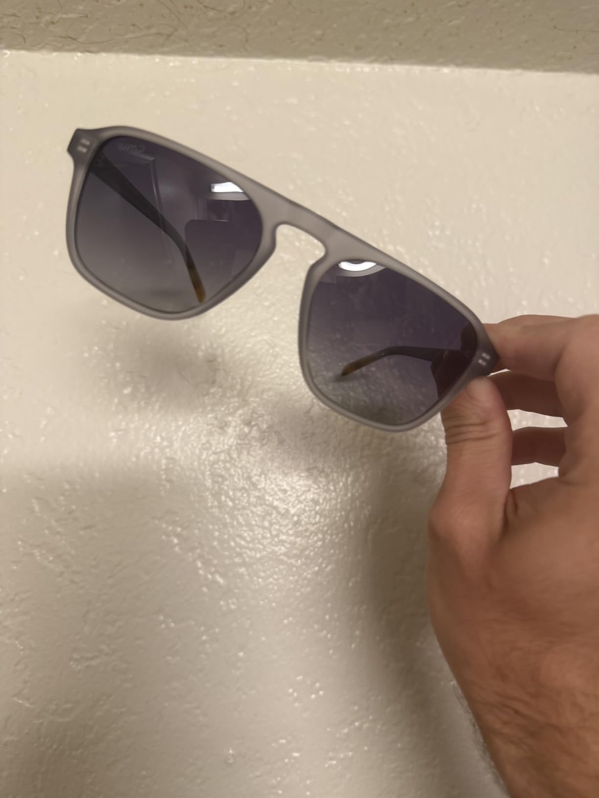 Polarized Modern Aviator One-Bridge Square Mens Sunglasses customer photo 2