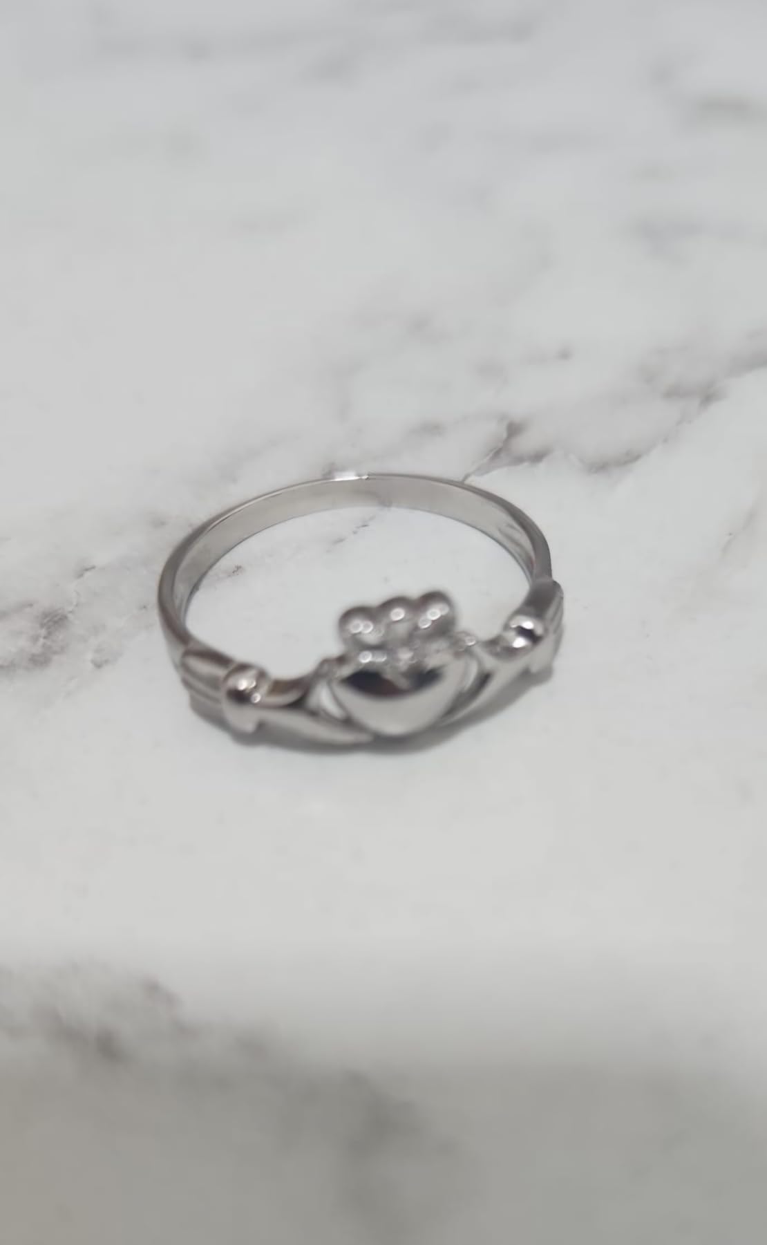 PROSILVER 925 Sterling Silver Claddagh Ring/Celtic Knot Ring for Women, Irish Wedding Band, Rose Gold Plated/Gold Plated, Size 4-12, Come with Box customer photo 2