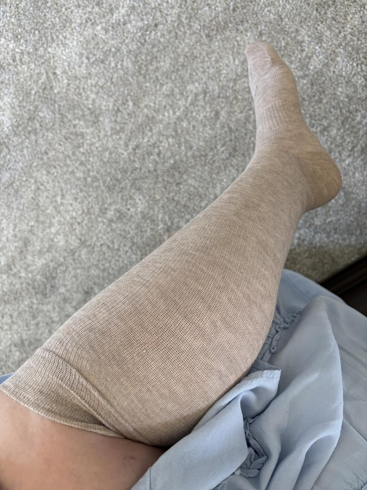 LEVSOX Wide Calf Compression Socks for Women&Men Plus Size 15-20mmHg Knee High Large Support Stockings for Circulation customer photo 2