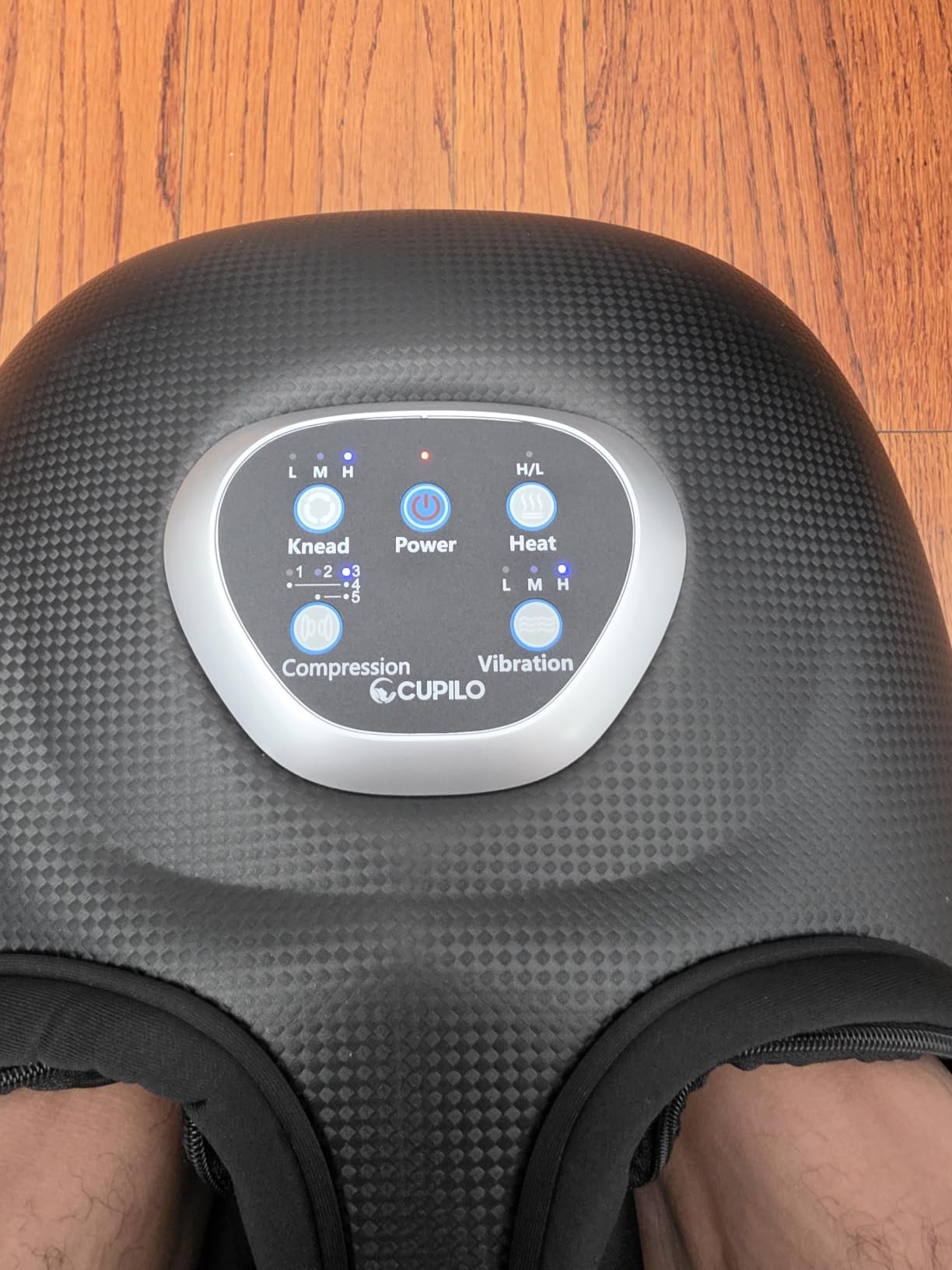CuPiLo Foot Massager FSA Eligible HSA 2026 Upgraded, Birthday Gifts for Women Men Mom Dad, Feet Massager with Heat for Plantar Fasciitis Relief, 5 Levels Compression & Vibration Massage for Neuropathy customer photo 2