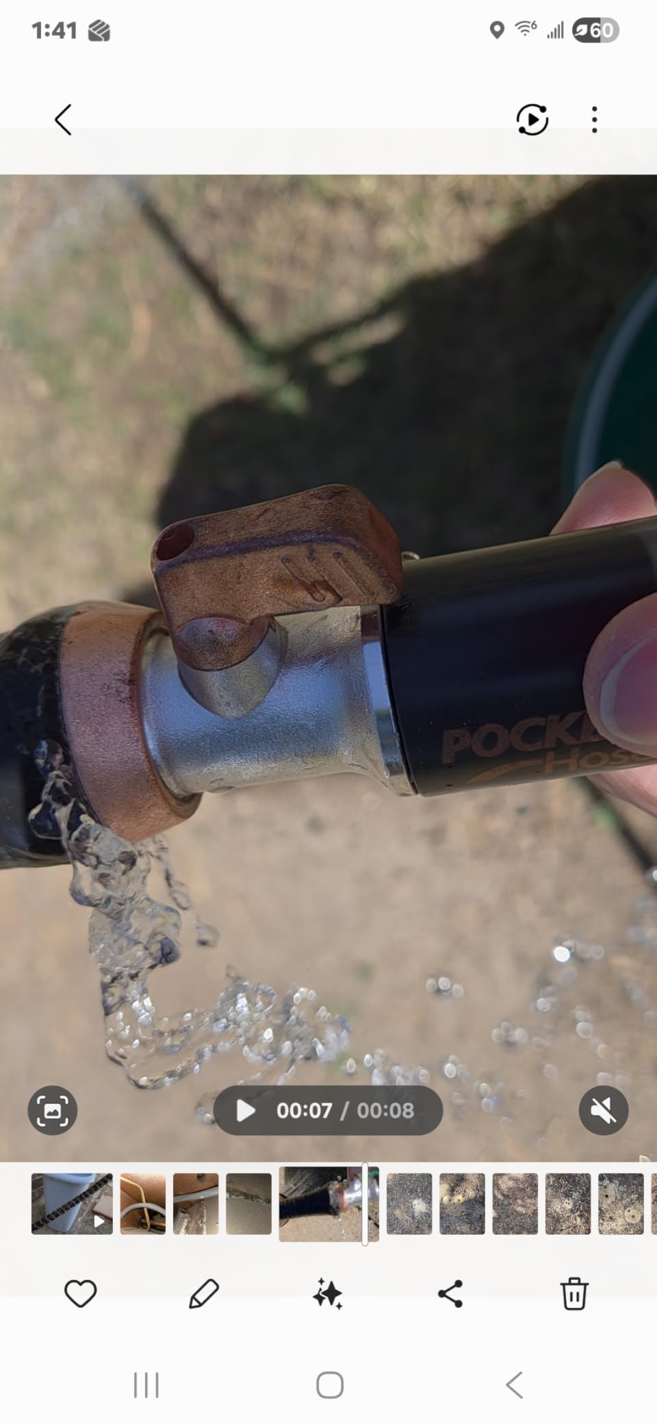 Pocket Hose 50 FT Copper Bullet Expandable Garden Hose w/10 Pattern Thumb Spray Nozzle AS SEEN ON TV 650psi 3/4 in Patented Lead-Free Ultra-Lightweight Solid Copper Anodized Aluminum customer photo 2