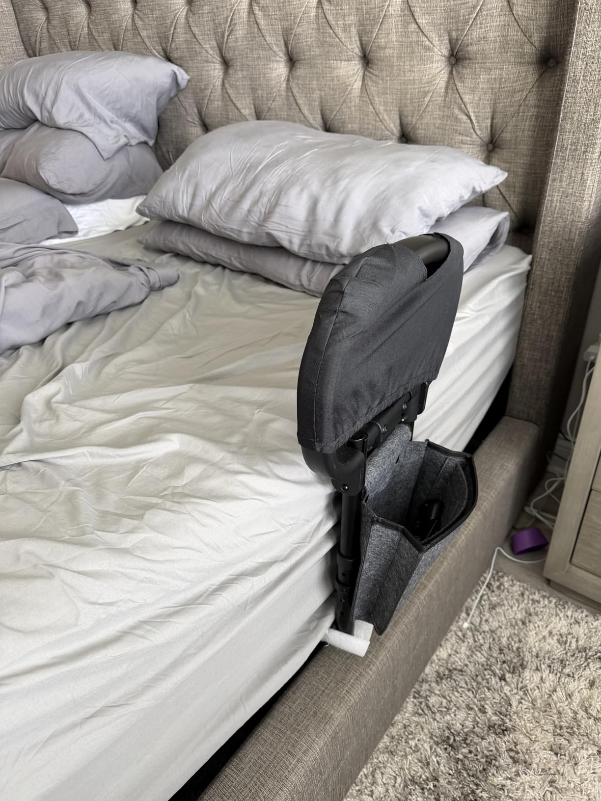 Sturdy Bed Rails for Elderly Adults Safety - Foldable & Adjustable Bed Rail - Supports up to 330lbs - Fit King, Queen, Full, Twin - Bed Guard Rail for Seniors WELLORA customer photo 2