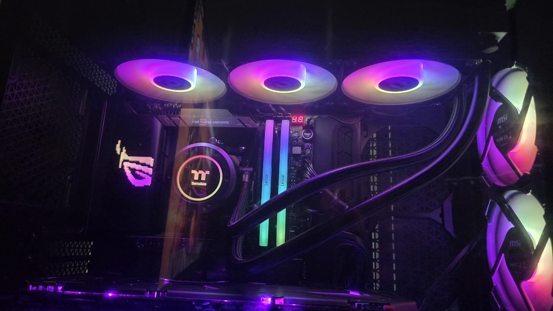 Thermaltake TH420 ARGB Sync V2 CPU Liquid Cooler/AIO Liquid Cooling/Fan 140mm*3/PWM 500~2000 RPM/Mirror Waterblock/MB ARGB Sync Control, Black customer photo 2