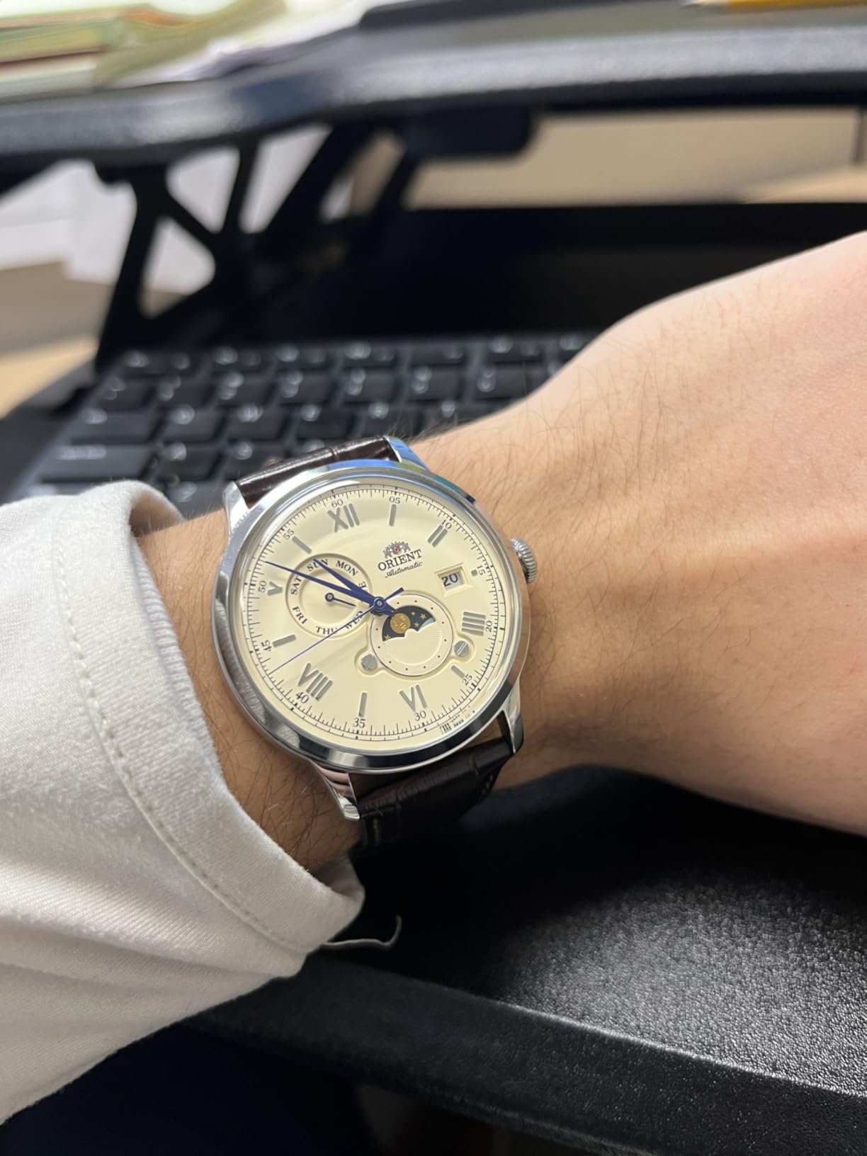 Orient Bambino Version Sun & Moon Automatic Self-Winding Mechanical Wrist Watch customer photo 2