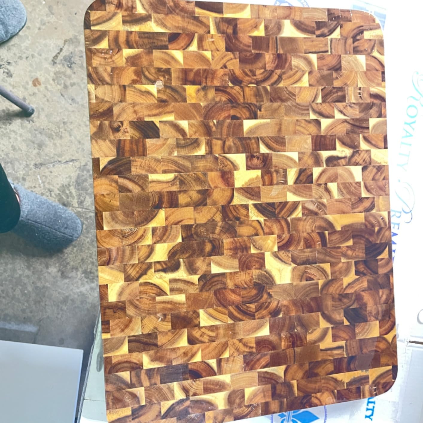 HOMESTEAD End Grain Acacia Wood Cutting Board 23x18x1.5, Reversible Butcher Block Board for Kitchen with Deep Juice Groove, Handles, Knife-Friendly Surface for Meat Chopping and Charcuterie Serving customer photo 2