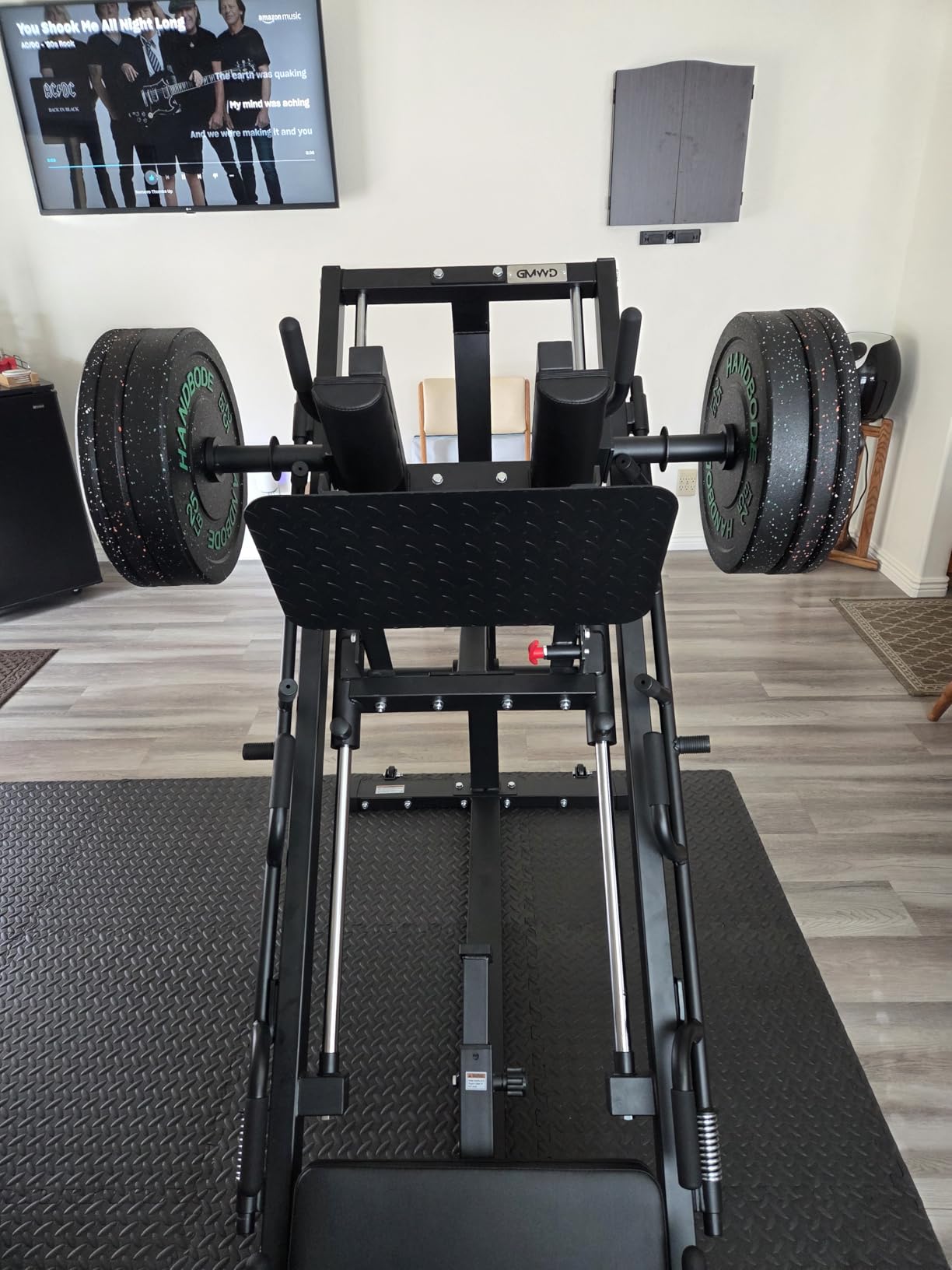 HANDBODE 2-Inch Bumper Plates High Bounce, Olympic Weight Plate Set 45/100/160/190/260/300lb, Barbell Weight Plates Set for Home Gym customer photo 1
