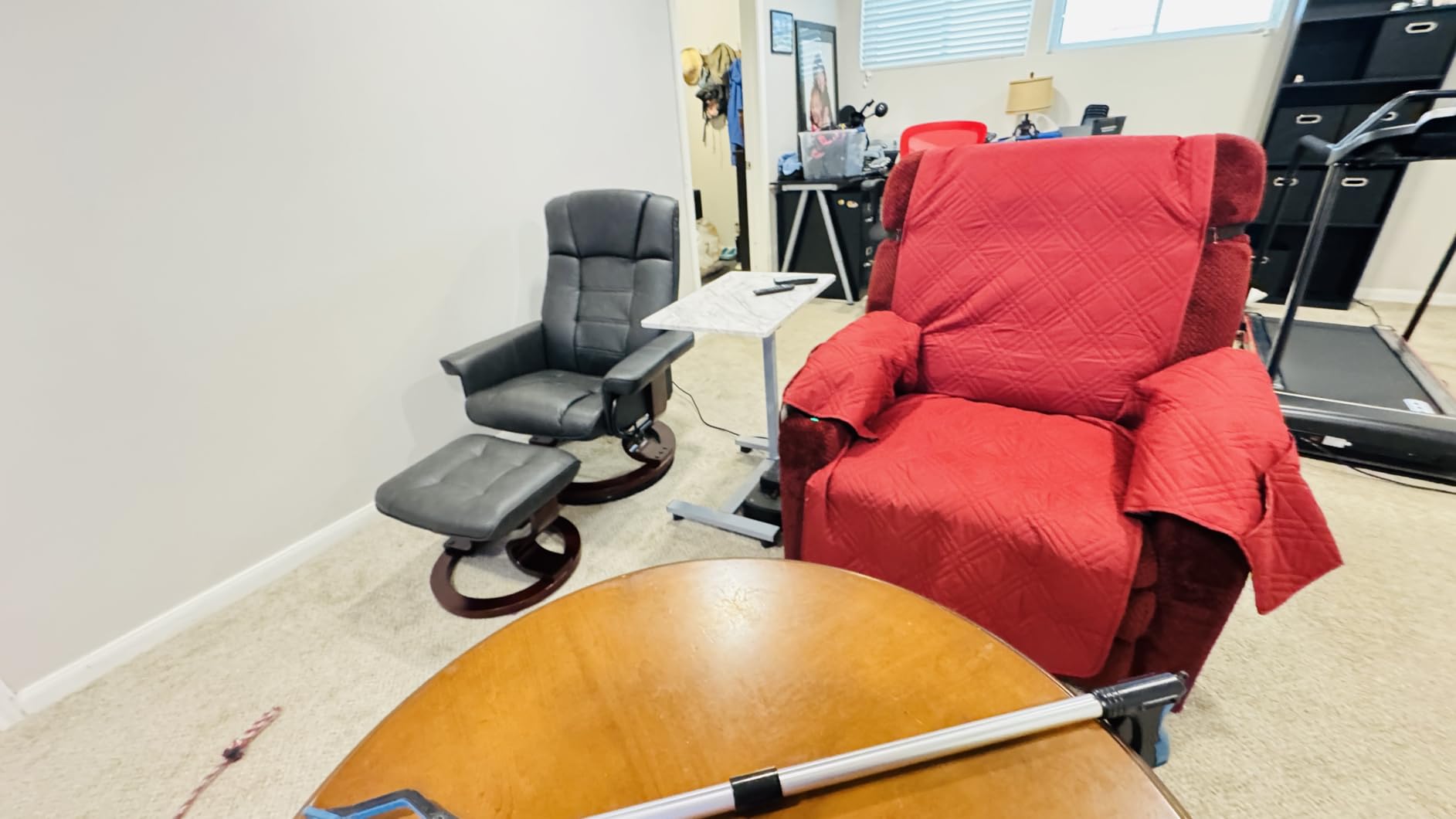 MCombo Oversized Power Lift Recliner Chair for Elderly, Dual Motor Lift Chair with Heat and Massage, Lay Flat Lift Chair for Big and Tall, Cup Holders, Fabric R7891 (Large-Wide, Mocha) customer photo 1