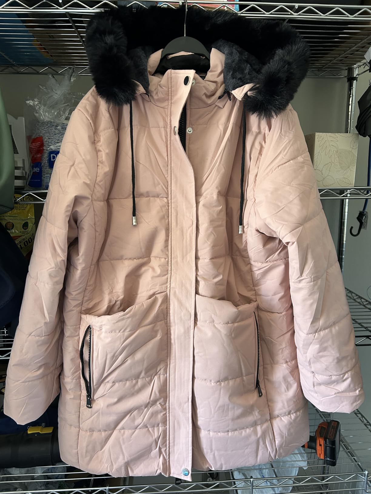 Women's Winter Puffer Coat Thicken Fleece Lined Down Jacket Waterproof Faux Fur Detachable Hooded Parka customer photo 1