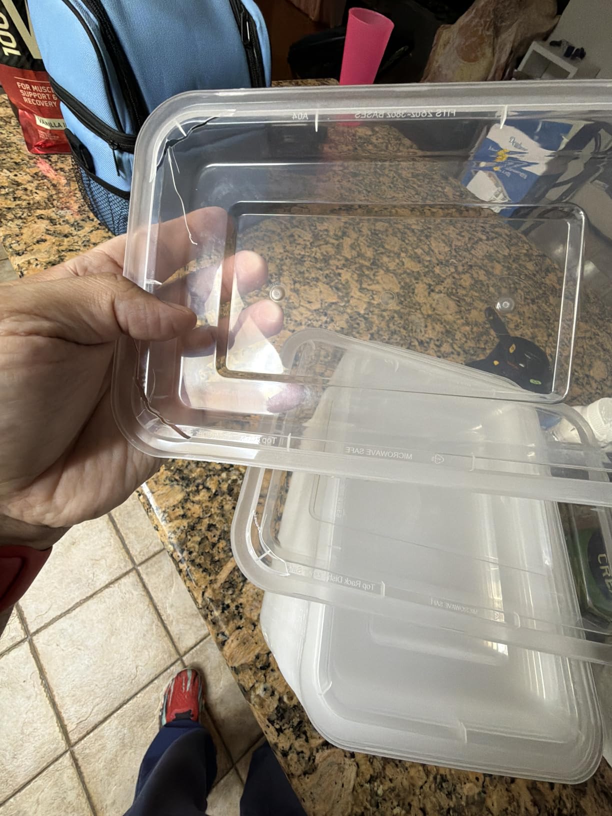Dealusy 50 Pack (100-Piece) 24 oz Meal Prep Containers Reusable with Lids, Sturdy Leakproof and Food Safe, Microwave, Freezer, Dishwasher Safe Prep Containers, To Go Take Out Plastic Food Storage customer photo 2