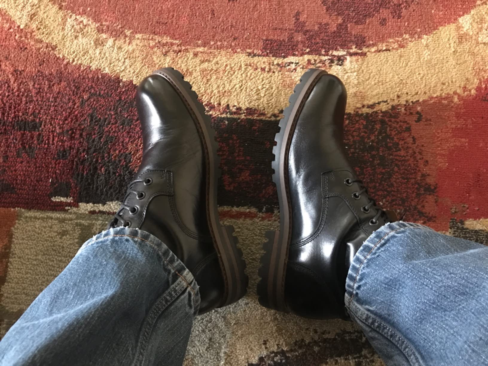 Jousen Mens Chukka Boots Classic Leather Dress Boot customer photo 2