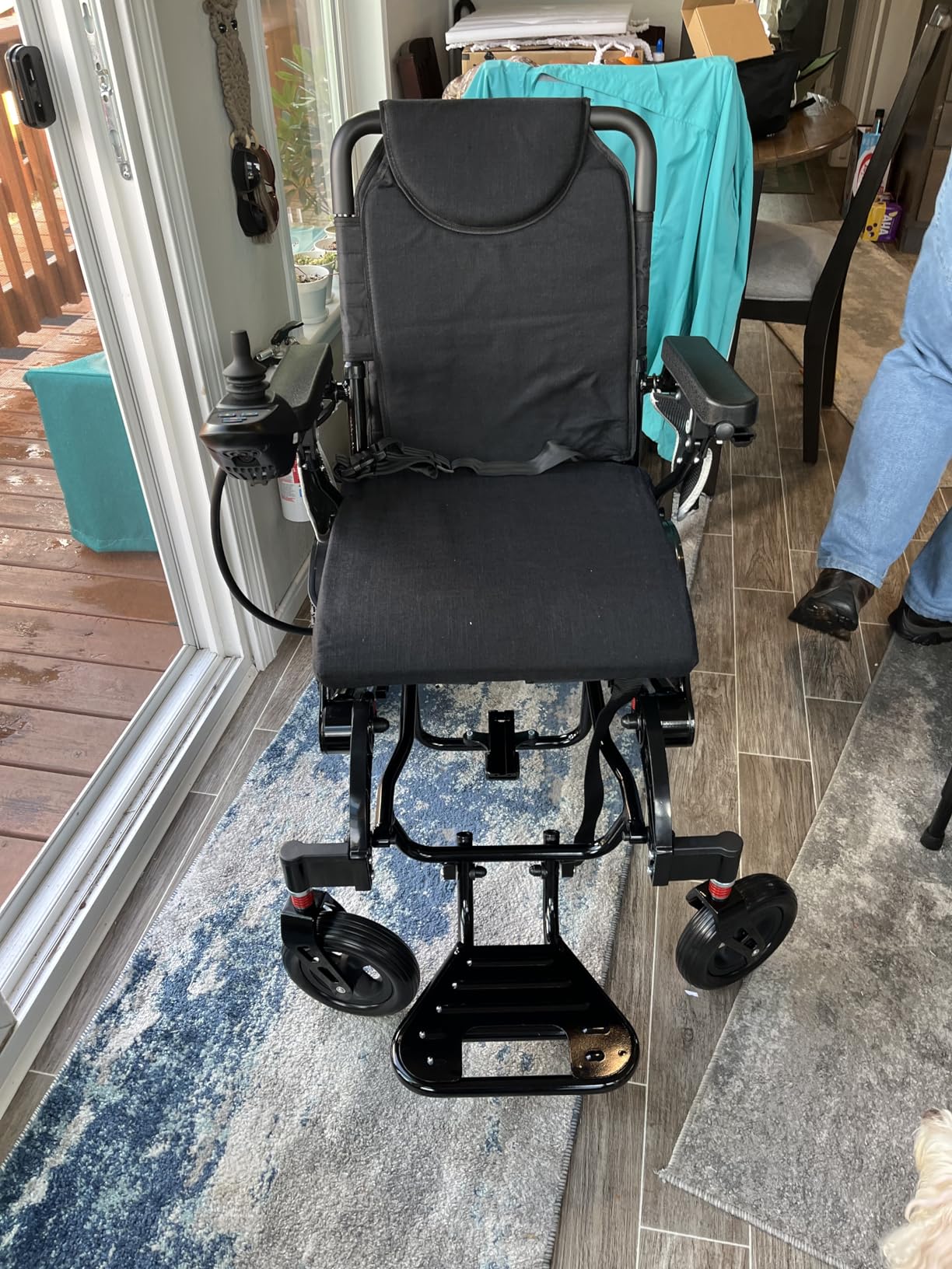 Next Generation Electric Wheelchair - 30-Mile Range, 600W Motor Power, Dual 12AH Batteries, Leather Cushion, Deluxe Series, Foldable, Airline Approved, All-Terrain, High-Performance Design customer photo 1