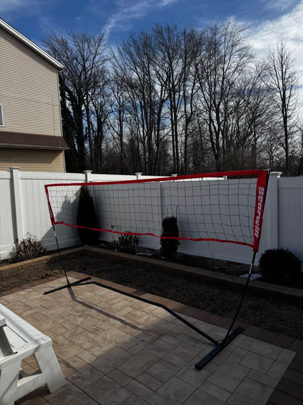 Bearwill Volleyball Net, 12FT/20FT Portable Volleyball Net for Backyard, Freestanding Volley Ball Set Height Adjustable with Carry Bag, Volley Ball Practice Nets Training Equipment for Indoor Outdoor customer photo 1