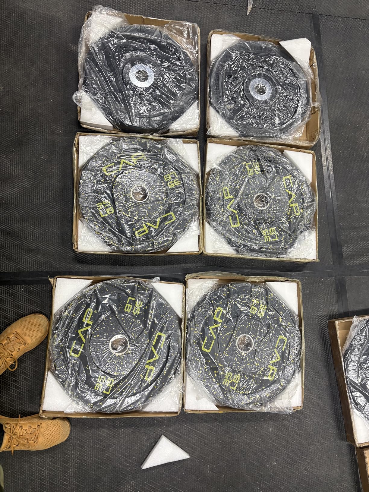 CAP 2-inch Olympic Bumper Plate Weight Set | 100-370 lbs | Multiple Colors | Storage Rack Optional customer photo 2