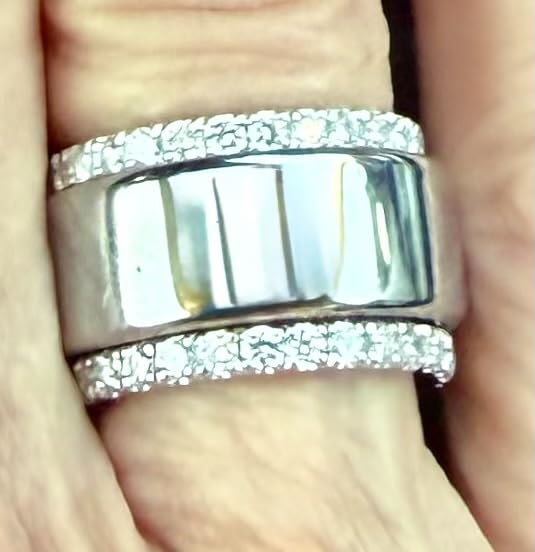 IMOLOVE Lab Grown Diamond Wedding Bands, 0.3-0.42 Carat, Eternity Rings in 18K White Gold & Sterling Silver Size 4-11 customer photo 2