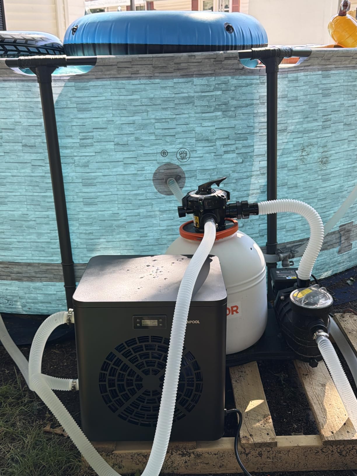 Pool Heat Pump 16000 BTU, Electric Pool Heater for Above Ground Pools up to 5500 Gallons, Energy Efficient Heat Pump Pool Heater with WiFi Control,110V- V5 customer photo 1