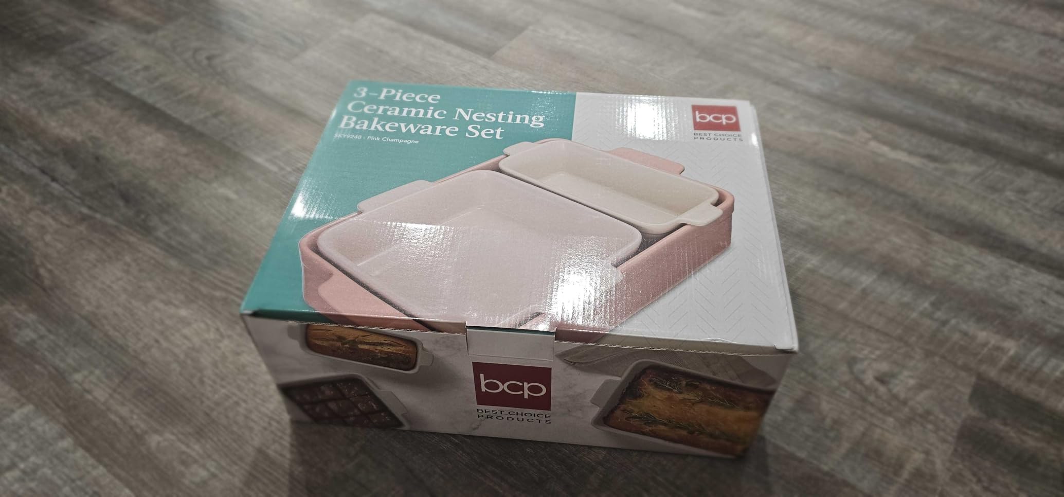Best Choice Products 3-Piece Ceramic Bakeware Set, Stoneware Baking Dishes, Porcelain Casserole Bakeware Dishes, Serving Dishes - 9x12 Casserole, Loaf Pan, 8x8 Baking Dish - Sage Green customer photo 1